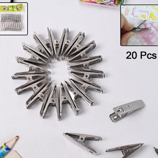 Cloth Drying Pins Stainless Steel Cloth Clips (20 Pcs Set) - Happy Price - Image 1