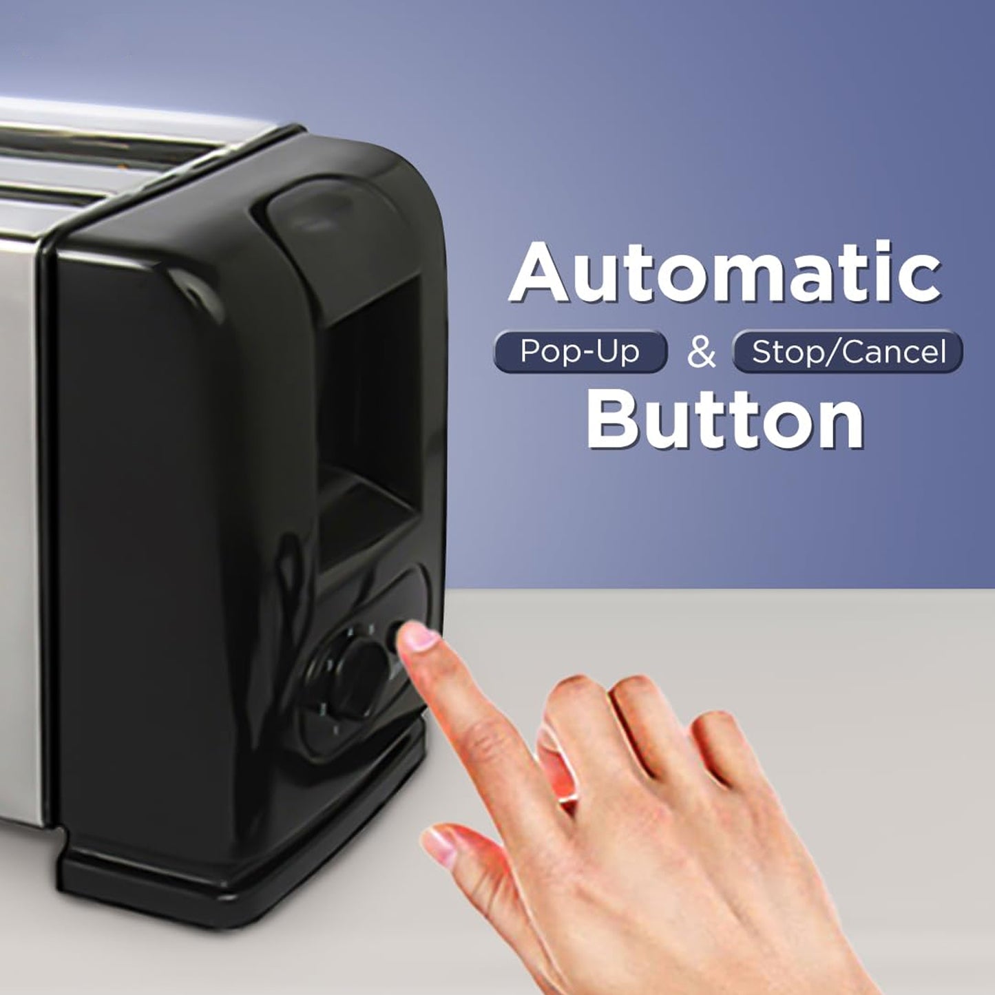 Orbit 1200W Stainless Steel Pop-Up Toaster with Adjustable Browning Control - 1 Pc - Happy Price - Image 5