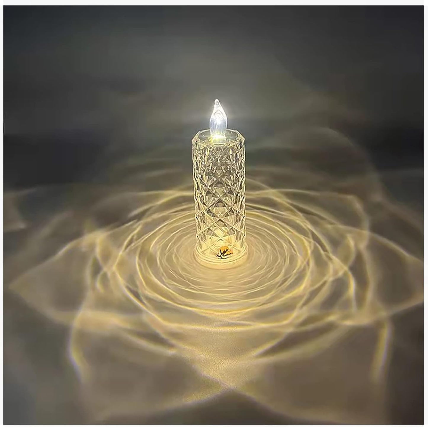 Transparent Rose LED Candle Light - Flameless & Smokeless Decorative Crystal Effect (1 Pc) - Happy Price - Image 3