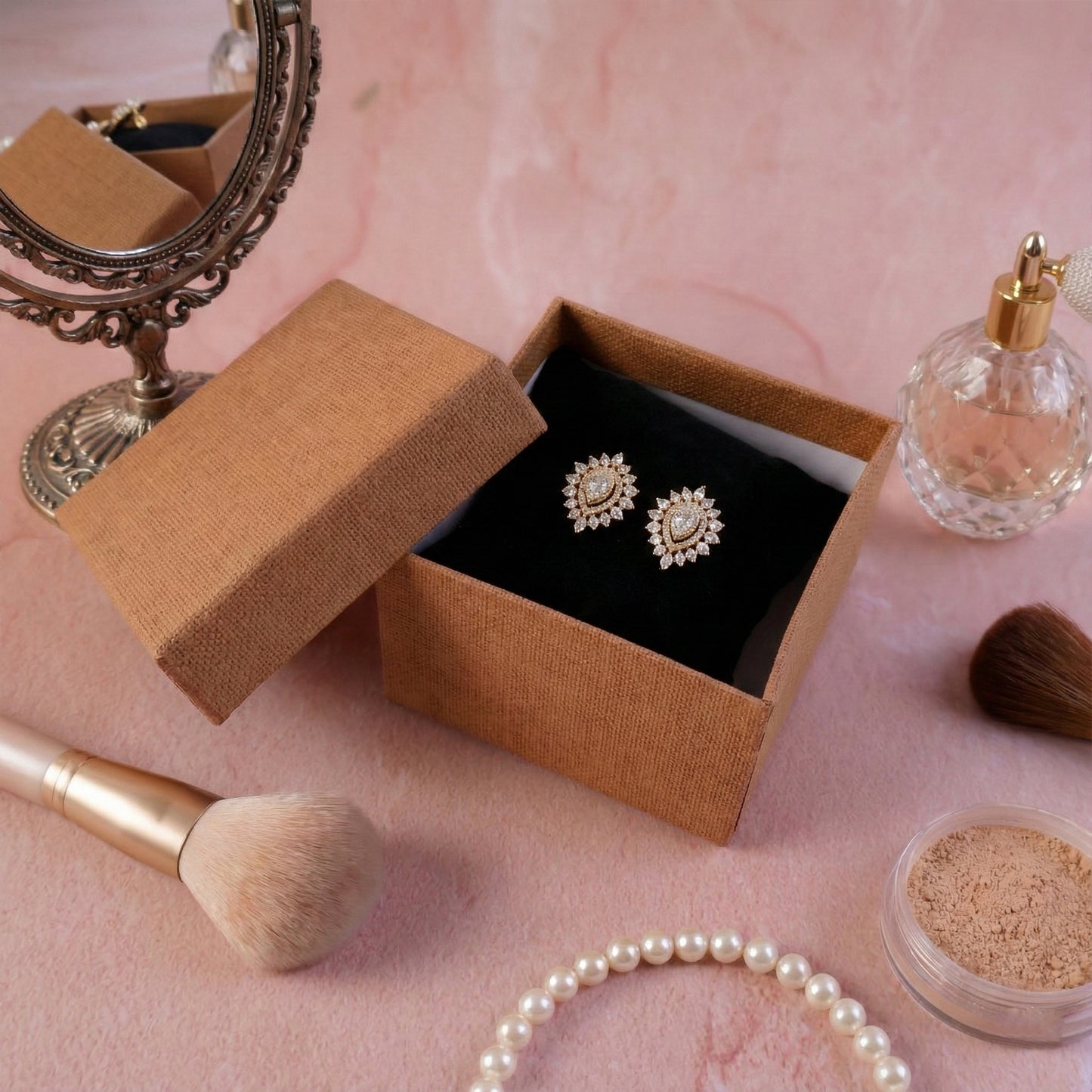 Compact Jewellery Gift Box with Cushion - 9x6 cm - Happy Price - Image 3