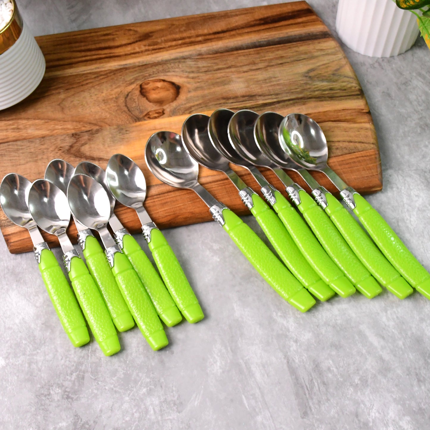 24 Piece Stainless Steel Cutlery Set with Organizer Holder - Happy Price - Image 6