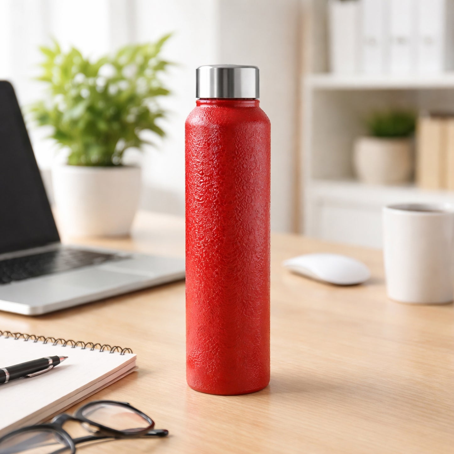 1000 ML Red Stainless Steel Water Bottle (1 Pc) - Leak-Resistant - Happy Price - Image 6