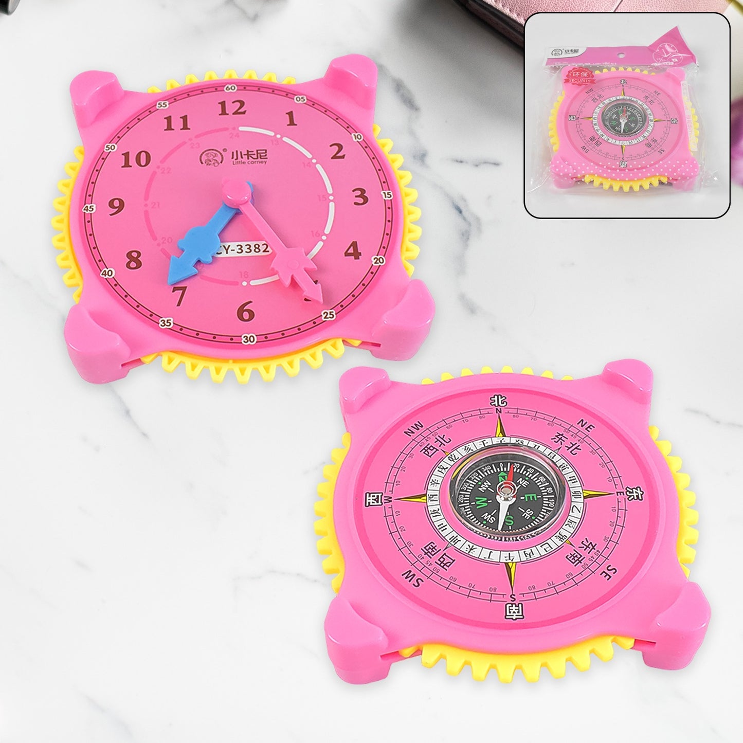 2-in-1 Navigation  Direction North-south Compass With Clock (1 Pc) - Happy Price - Image 2