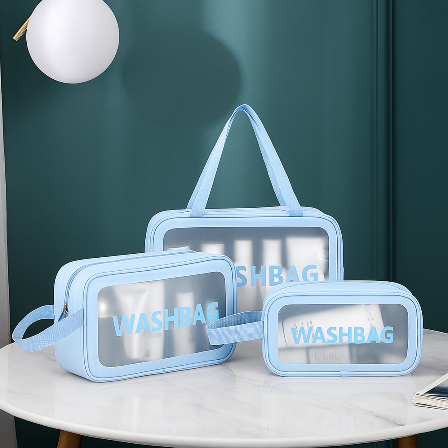 3-in-1 Waterproof Transparent Travel Toiletry Bag Set - Happy Price - Image 7