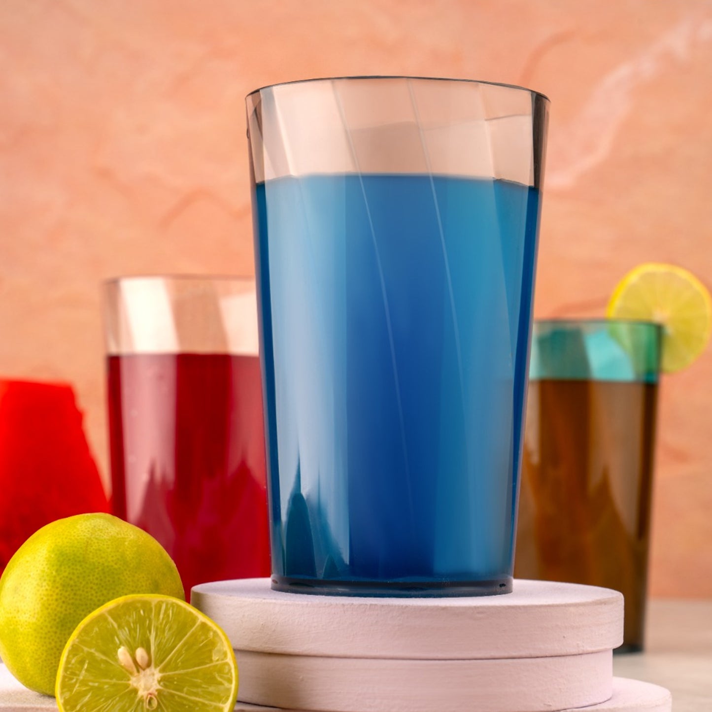 Premium Juice And Water Glasses Set Of 6 Transparent 300ml Drinking Water Glasses Stylish  Crystal Square Highball Glasses For Water Juice  Cocktails Glass Set Of 6 For Water - Happy Price - Image 4
