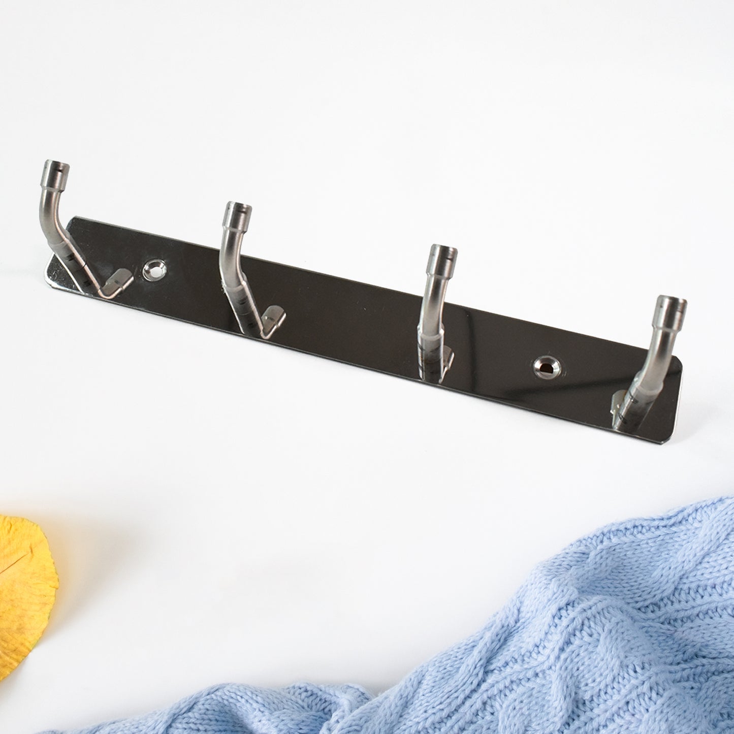 Stainless Steel Wall Mounted Coat 4 Hook Rack (20x3  1 Pc) - Happy Price - Image 5