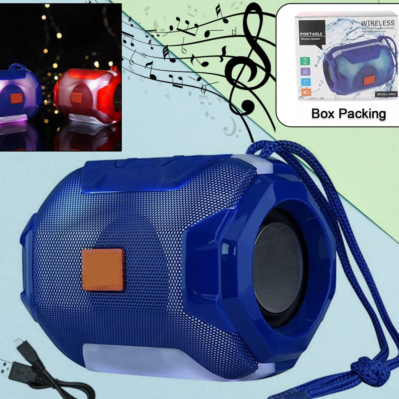 Wireless Rechargeable Portable Premium Dj Bass Multimedia Speaker - Happy Price - Image 1