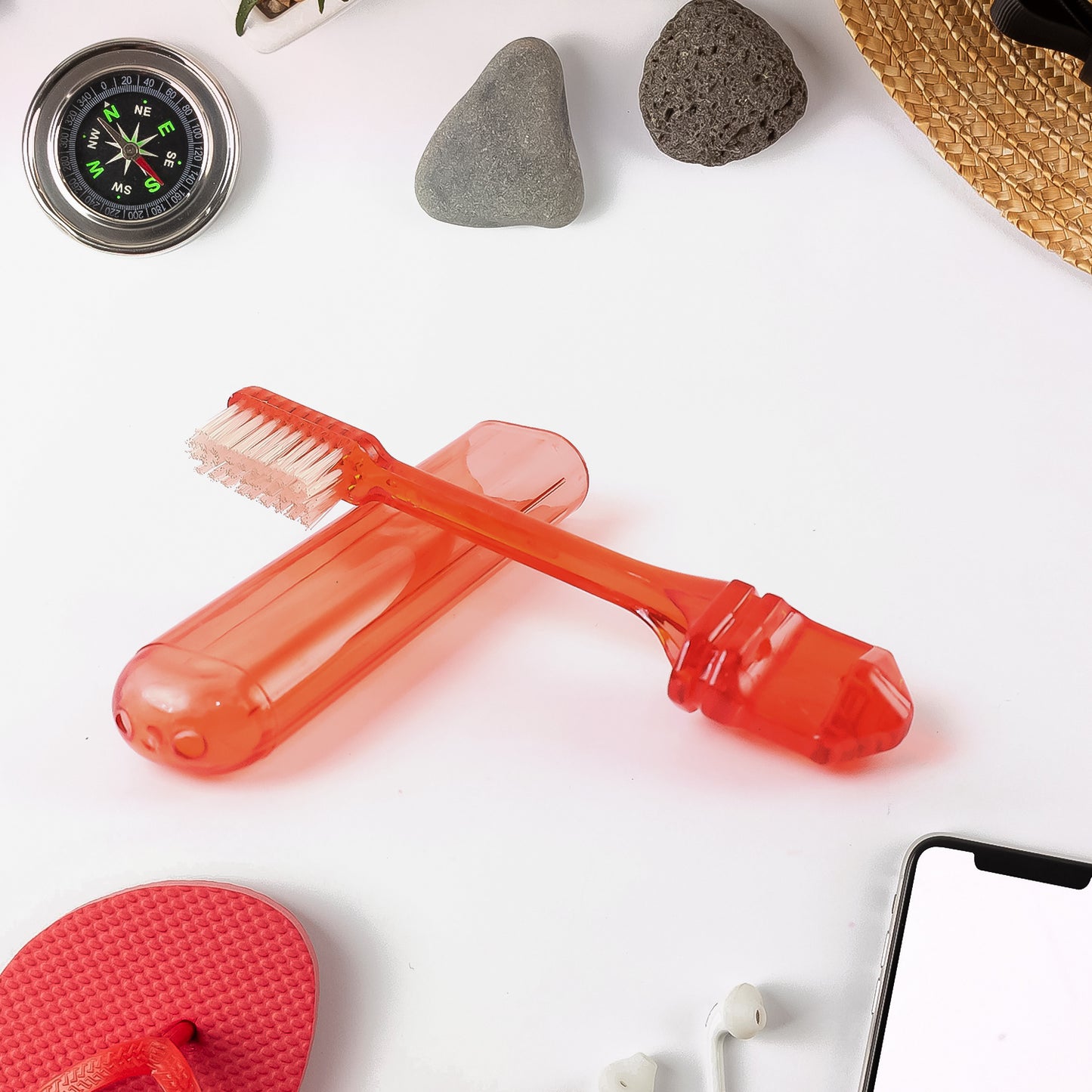 Portable Folding Toothbrush With Built-in Travel Case (1 Pc) - Happy Price - Image 4