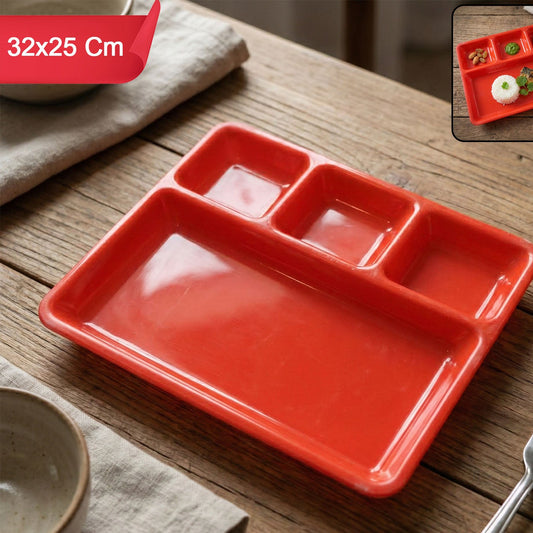 32  25 Cm Multipurpose Compartment Serving Tray (1 Pc)