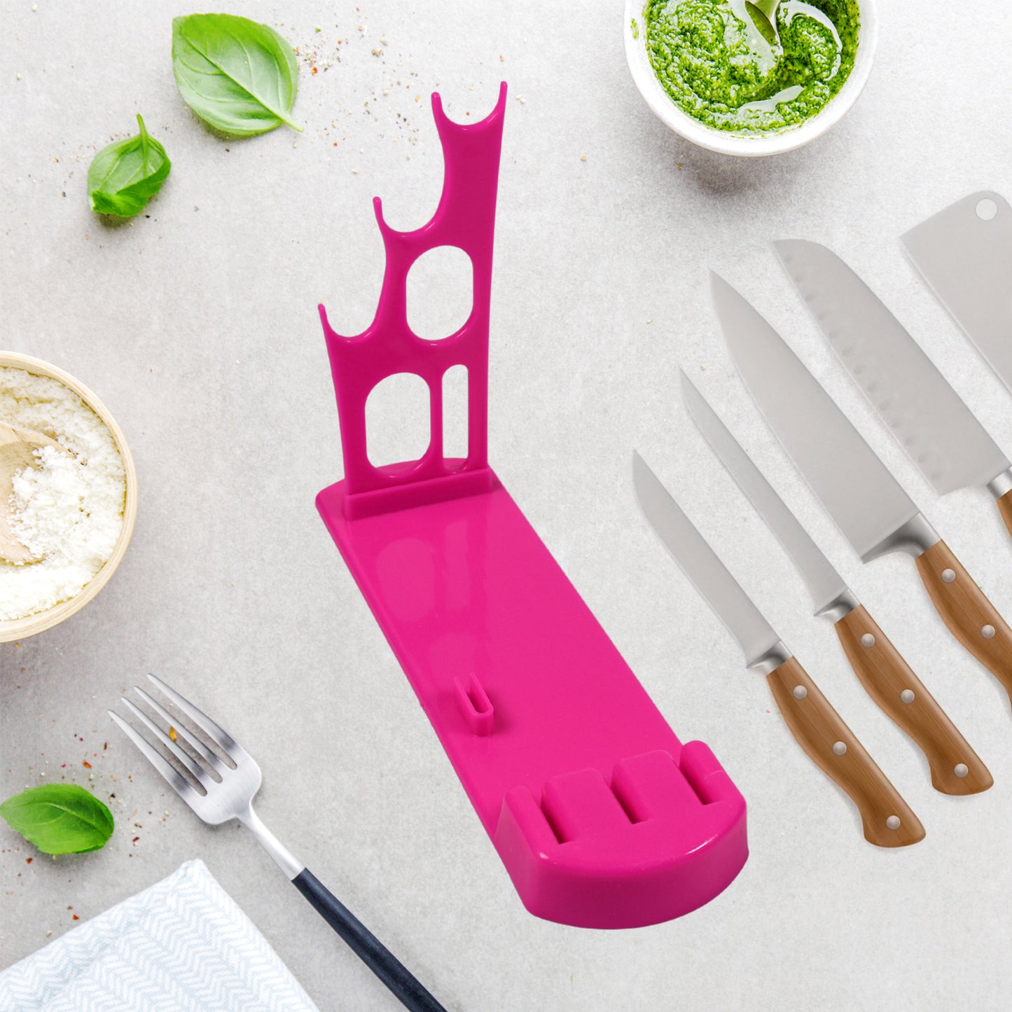 Plastic Kitchen Knife Stand Best Kitchen Knife Stand Multifunction Knife Holder - Happy Price - Image 2