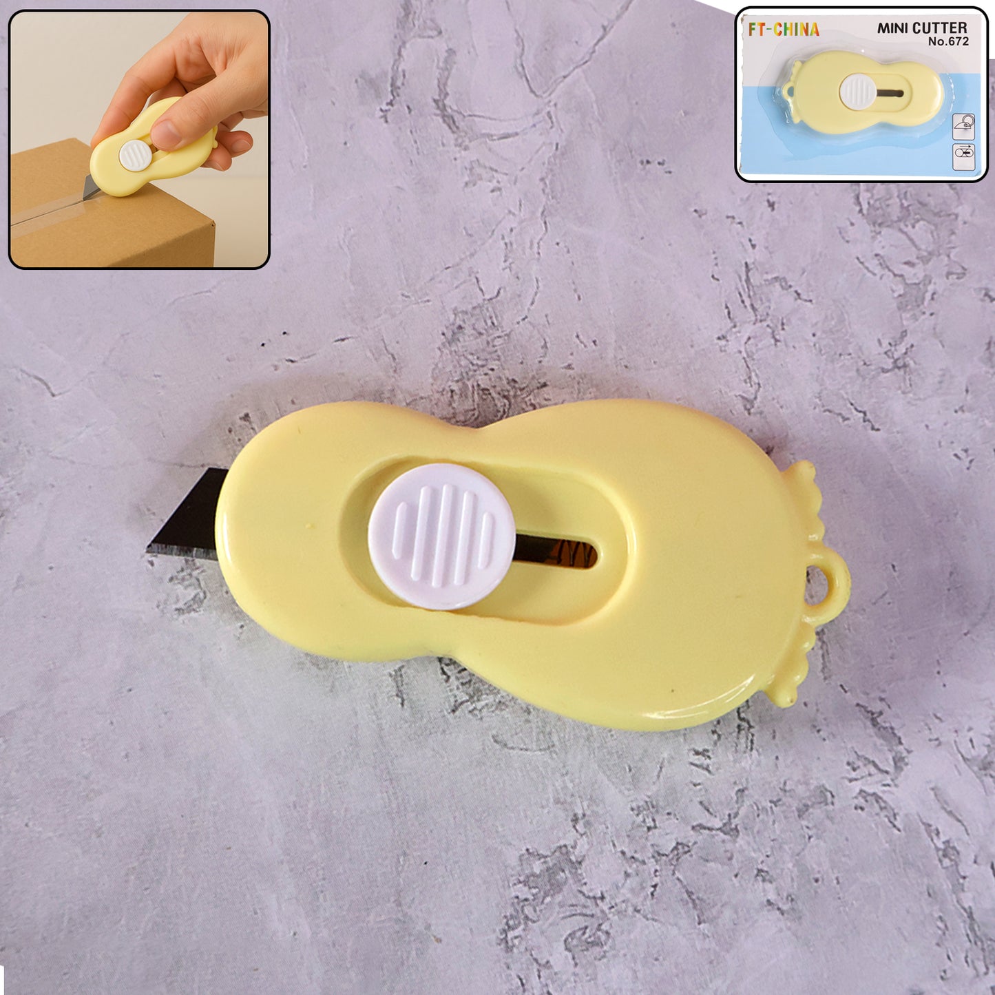 Compact Mini Safety Cutter with Retractable Blade - 1 Piece - Happy Price - Image 3