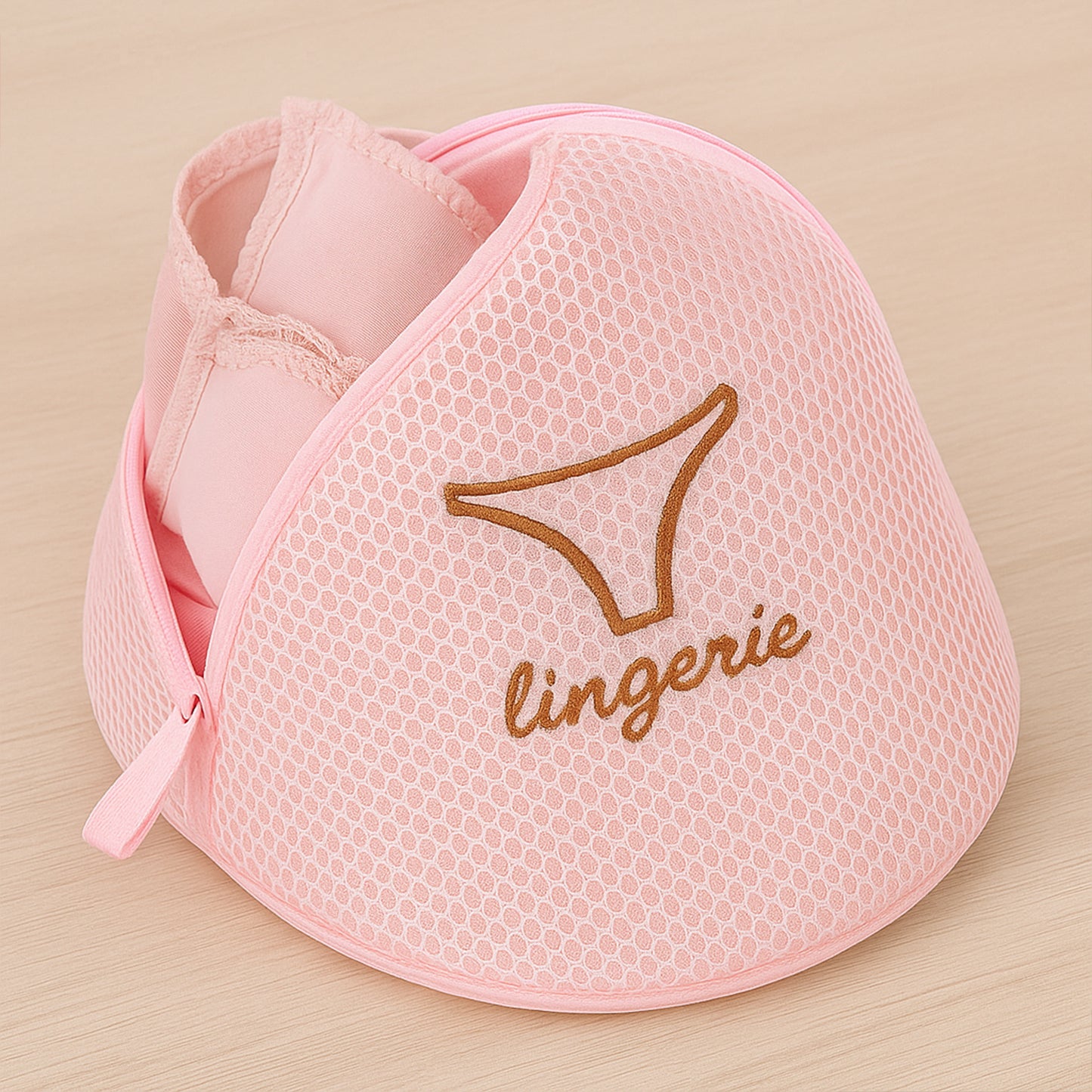Dome Shape Lingerie Wash Bag with Zip Closure - 1 Pc - Happy Price - Image 6