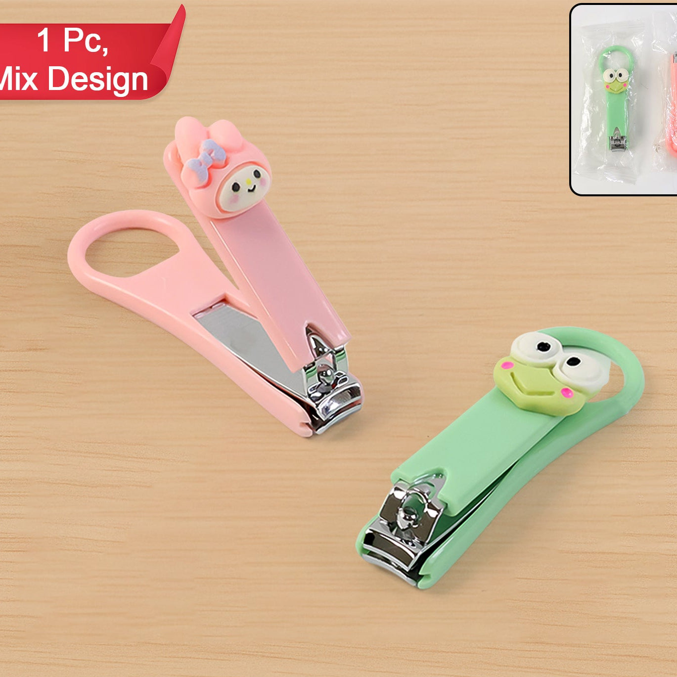 Cute Cartoon Nail Clipper for Kids - 1 Pc Random Design - Happy Price - Image 1