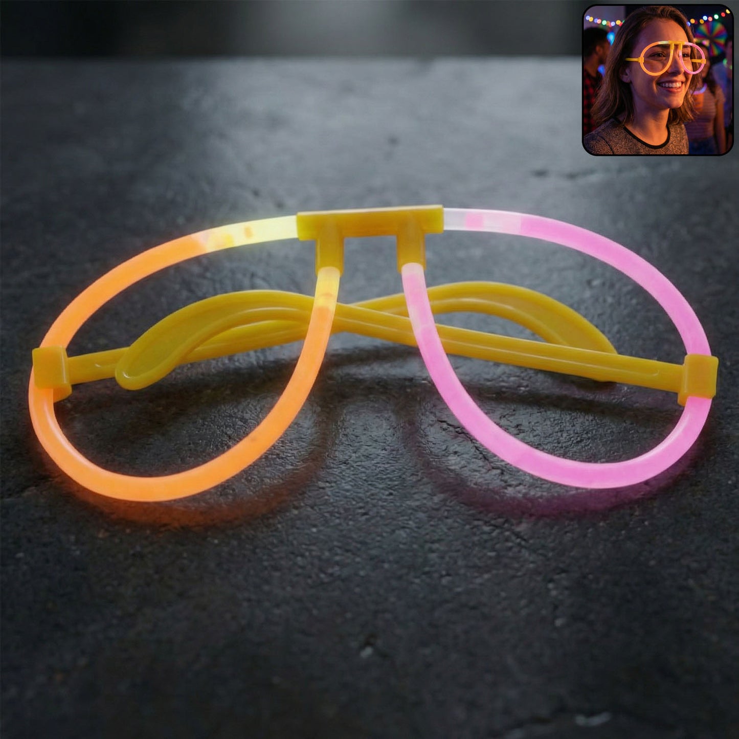 Fun Glow Party Glasses - Luminous Neon Eyewear for Night Events (1 Pc) - Happy Price - Image 2