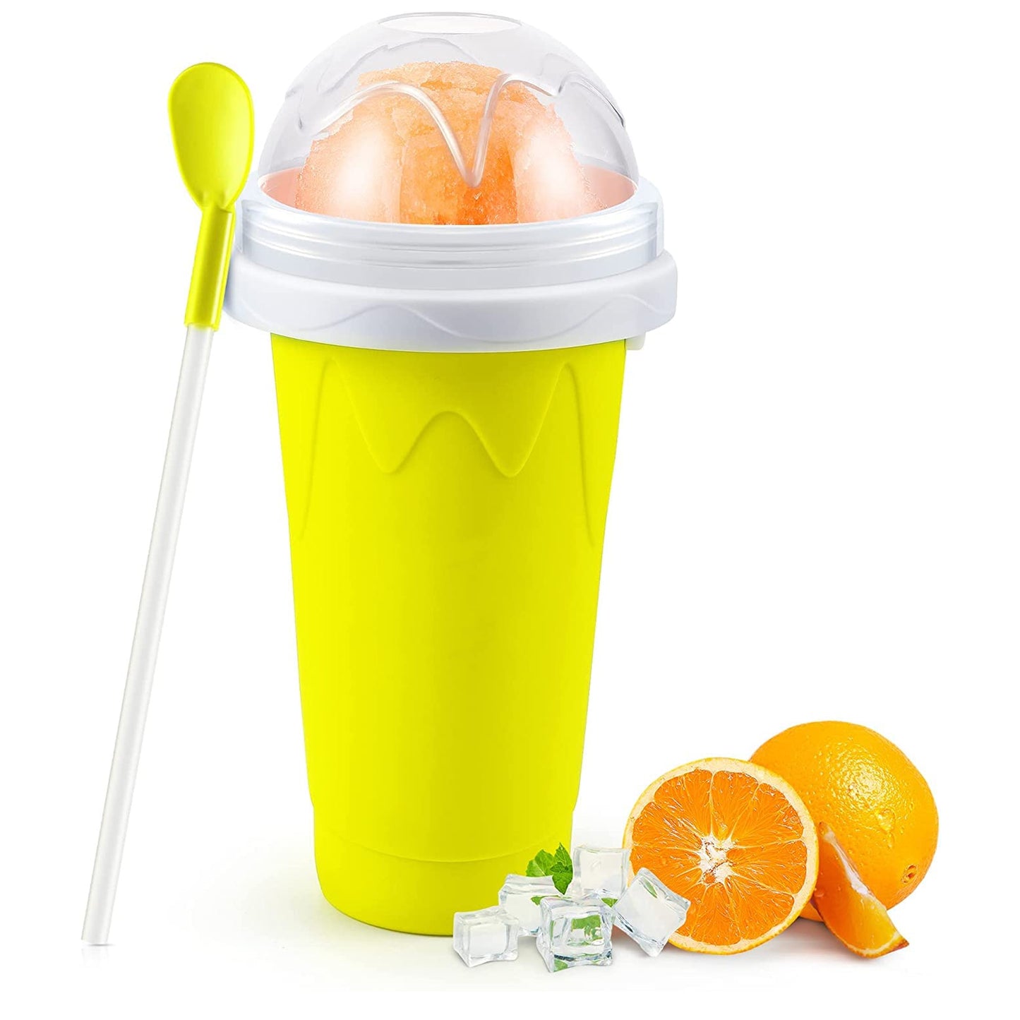 Smoothies Maker Cup Magic Quick Frozen Smoothies Cup Cooling Cup Double Layer Squeeze Cup Slushy Maker (1 Pc) - Happy Price - Image 2