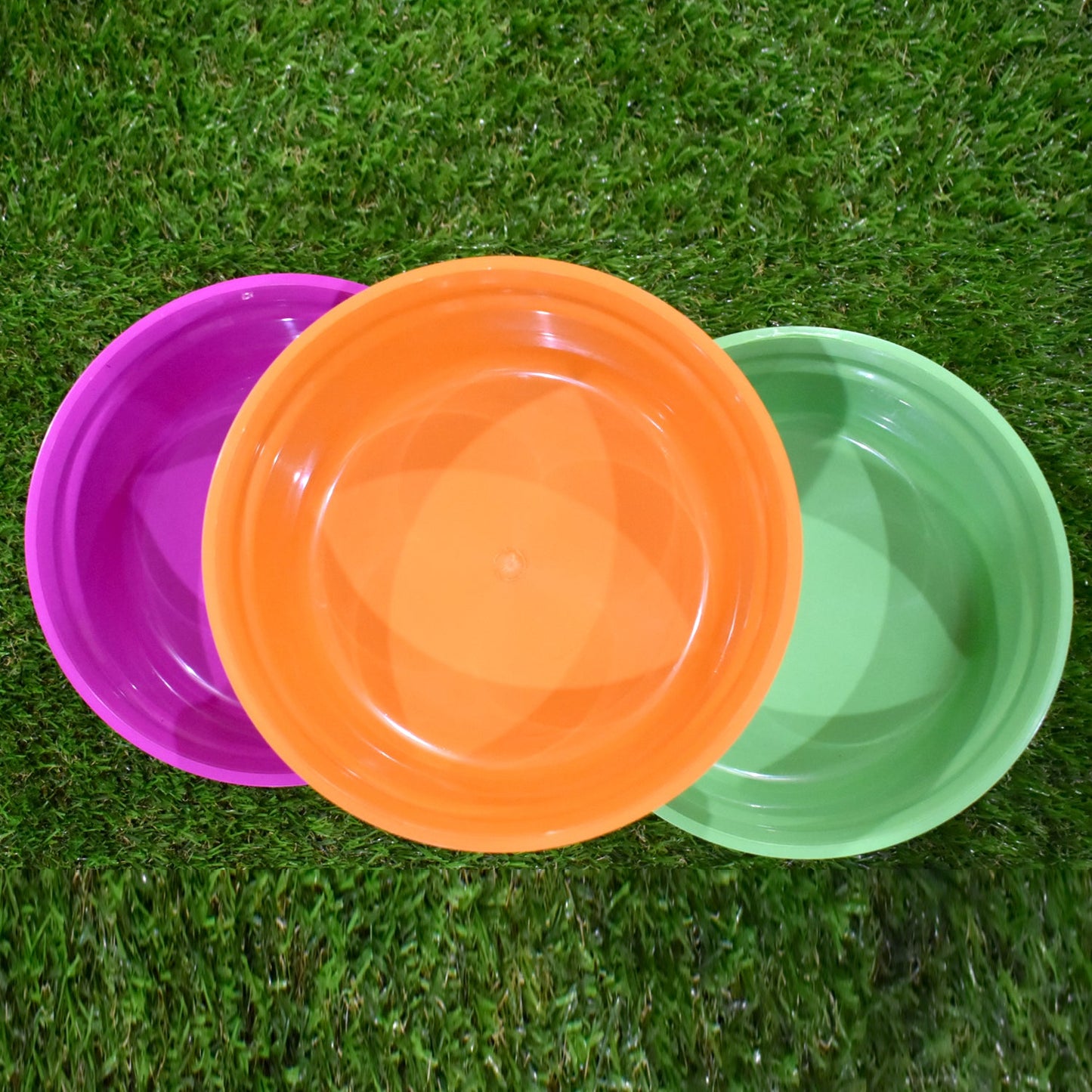Household Storage Plastic Round Bowl  Tub  Basket  Bucket Set - Pack Of 3 - Happy Price - Image 5