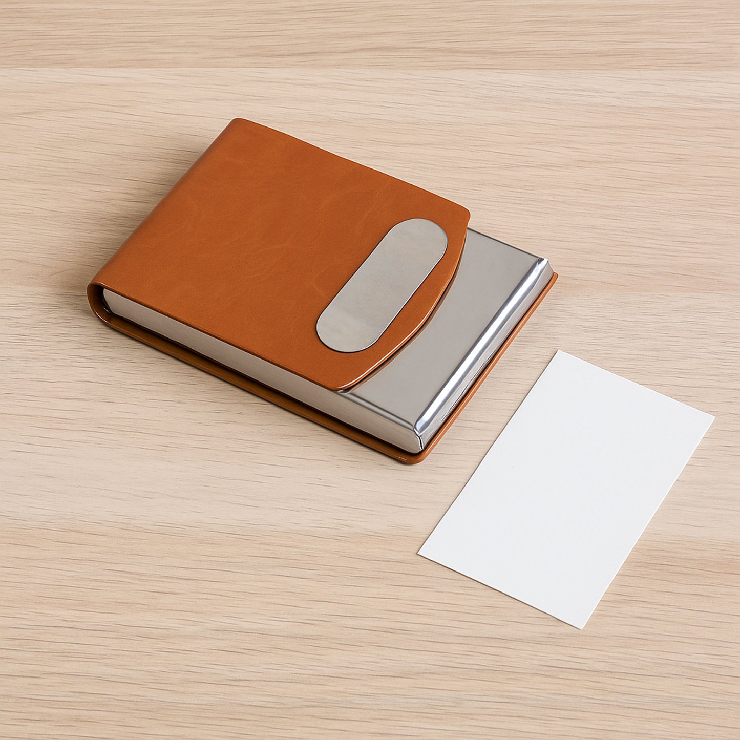 Executive Leather Finish Visiting Card Holder (1 Pc) - Happy Price - Image 4