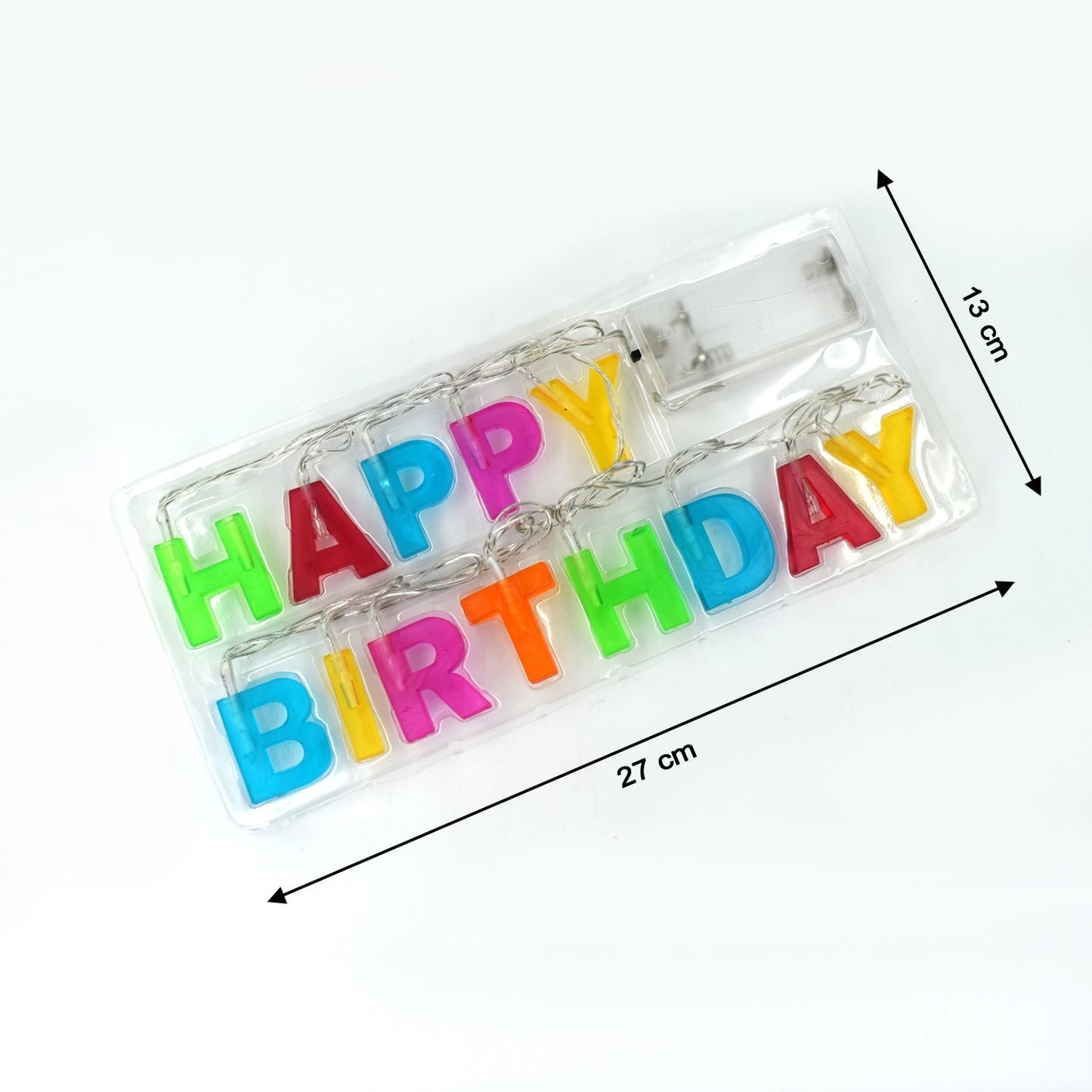 Decoratives Plastic Happy Birthday 13 Led Letter Battery Operated String Lights Outdoor String Lights (Multicolour) - Happy Price - Image 4
