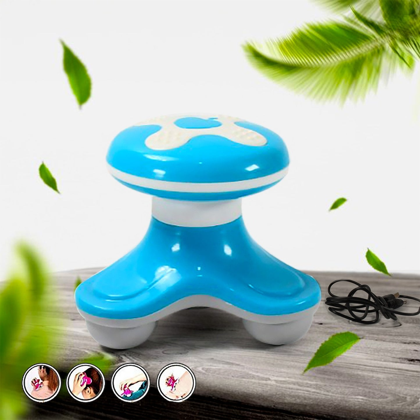 Multifunctional Mini Massager Triangle Electric Usb Massager Automatic Switch Relieve Fatigue As A Gift (1 Pc  Battery Not Included) - Happy Price - Image 2