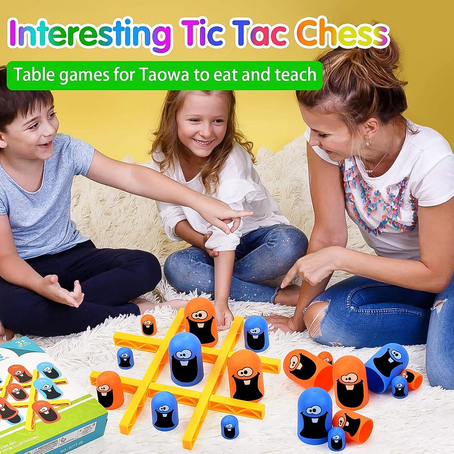 Tic-tac-toe Game Gobble Game Board Game Indoor (1 Set) - Happy Price - Image 3