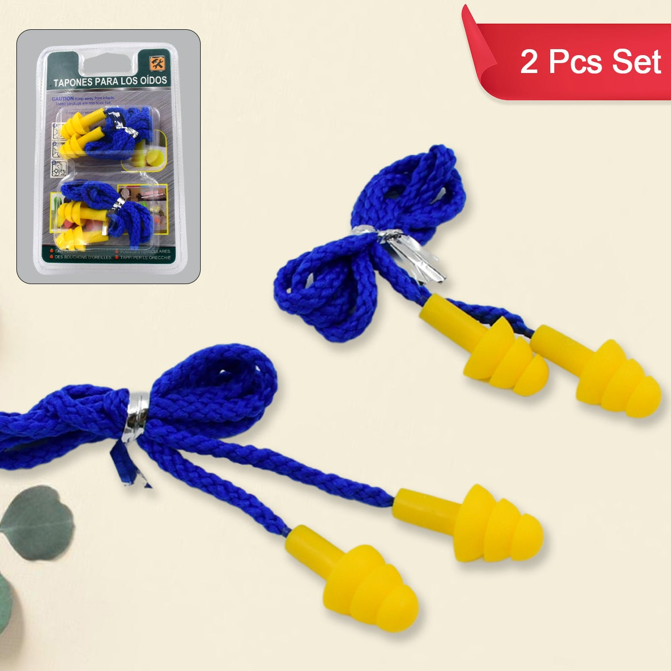 Soft Silicone Ear Plugs Hearing Protection (2 Pc Set) - Happy Price - Image 1