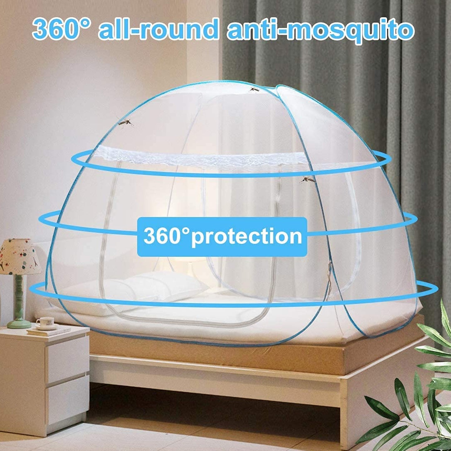 Premium Polyester Foldable Mosquito Net Tent (100 Cm Long  1 Pc) - Happy Price - Image 3