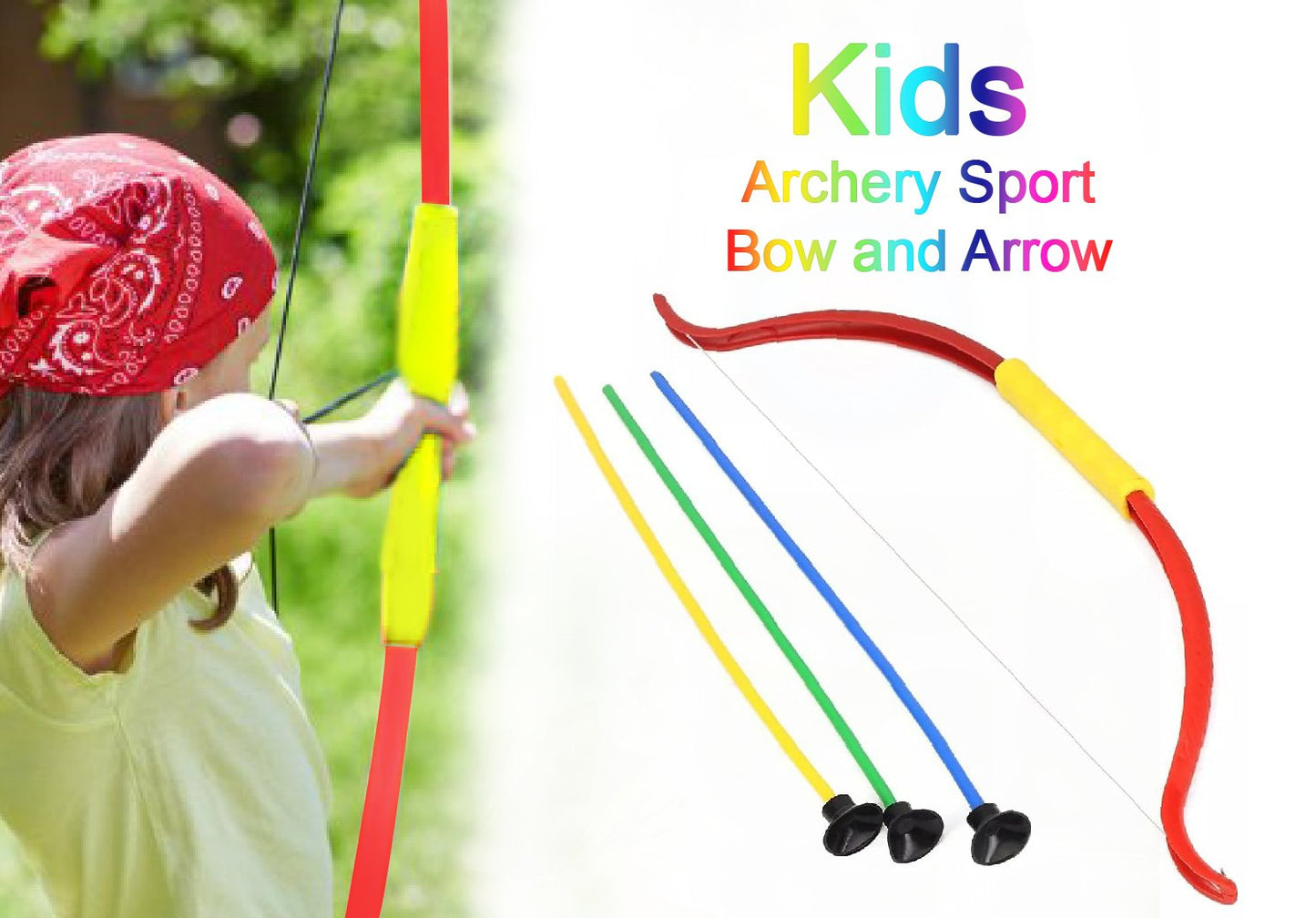 Kids Archery Toy Bow and Arrow Set with Quiver - Safe Target Practice - Happy Price - Image 2