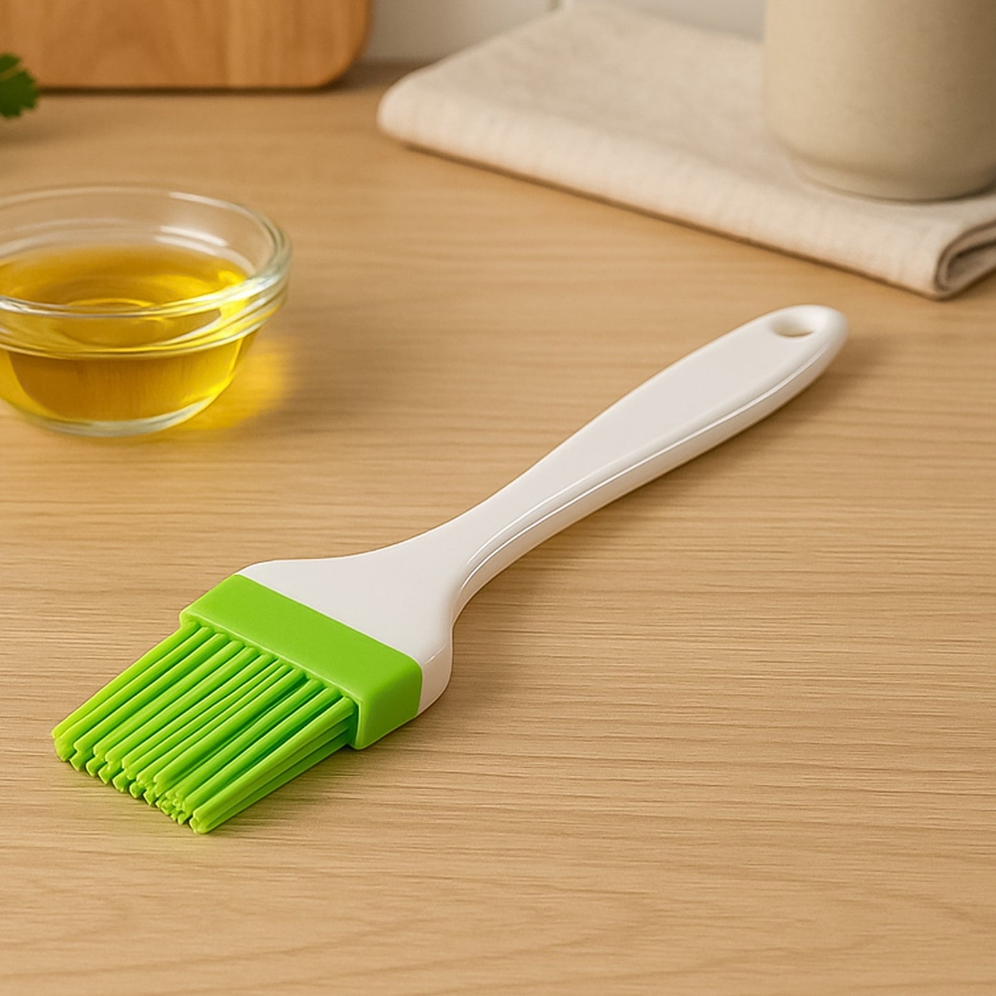Silicone Kitchen Oil Spatula Brush With Handle Pastry  Cake Brush (17 Cm  1 Pc) - Happy Price - Image 7