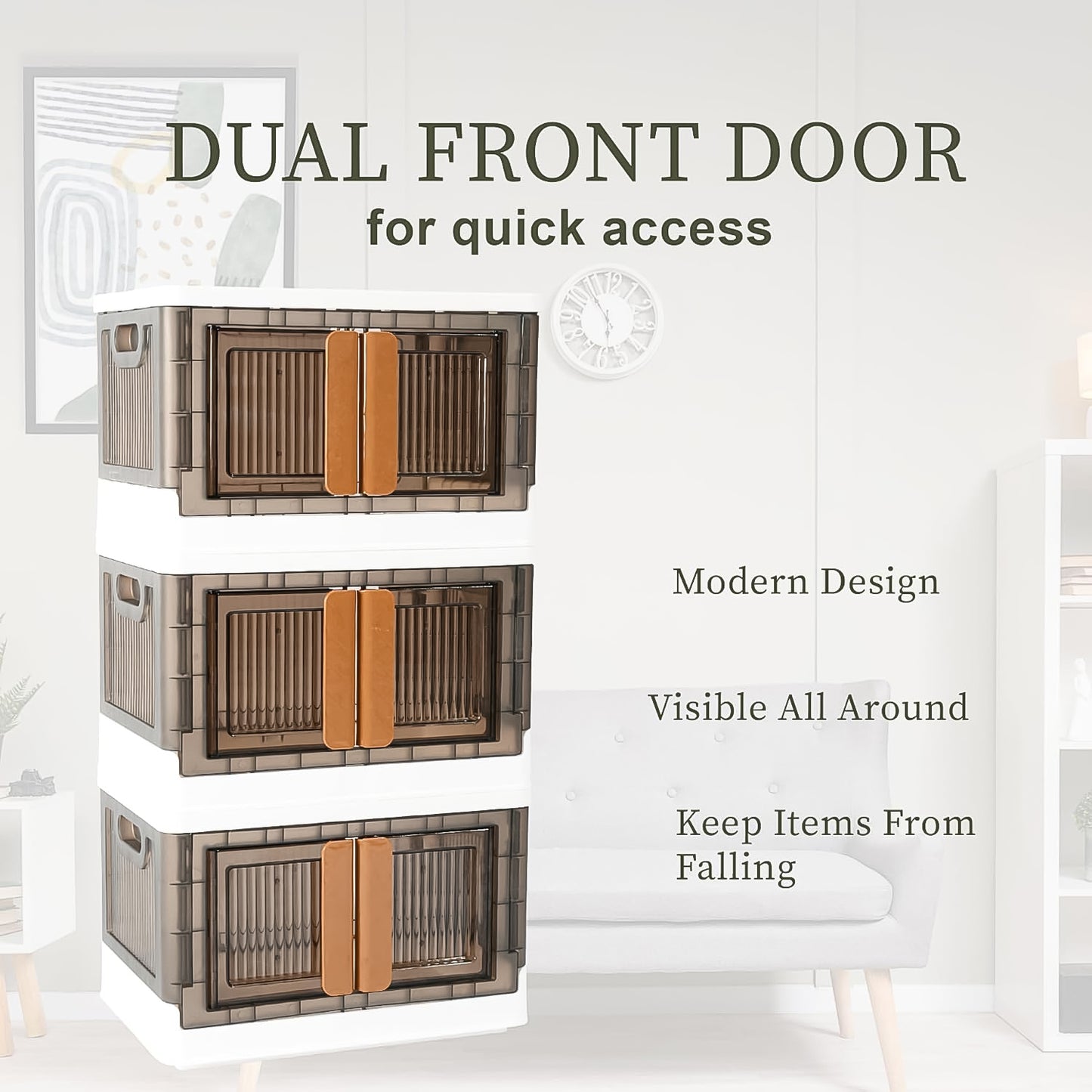 Plastic Folding Wardrobe Storage Organizer (1 Layer  1 Pc) - Happy Price - Image 3