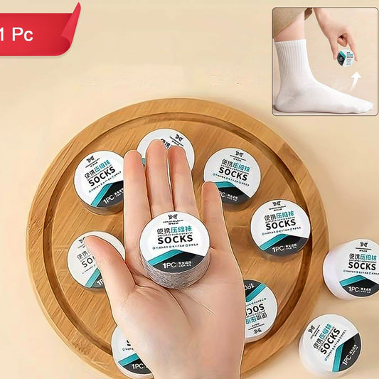 Portable Disposable Socks Outdoor Compression Travel Sock (1 Pair) - Happy Price - Image 1