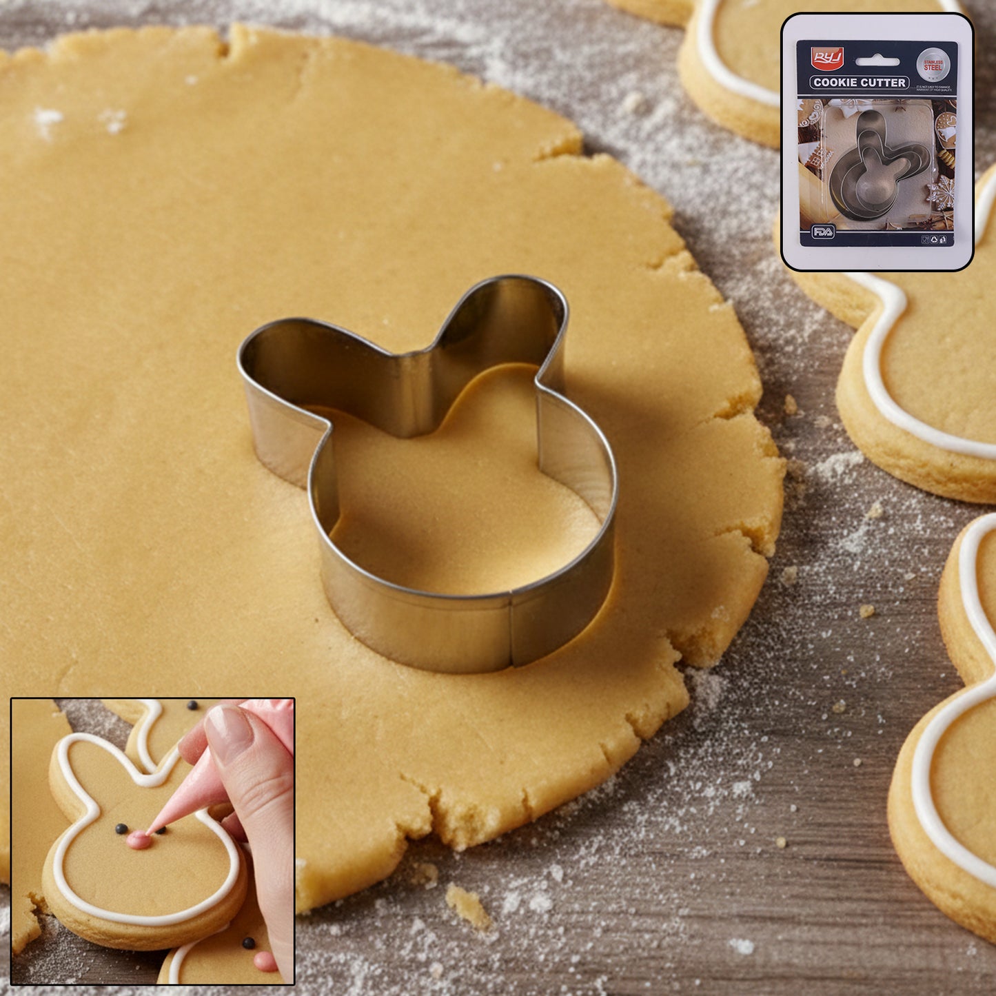 Stainless Steel House Shape Cookie Cutters - 3 Pc Mix Design Set - Happy Price - Image 6