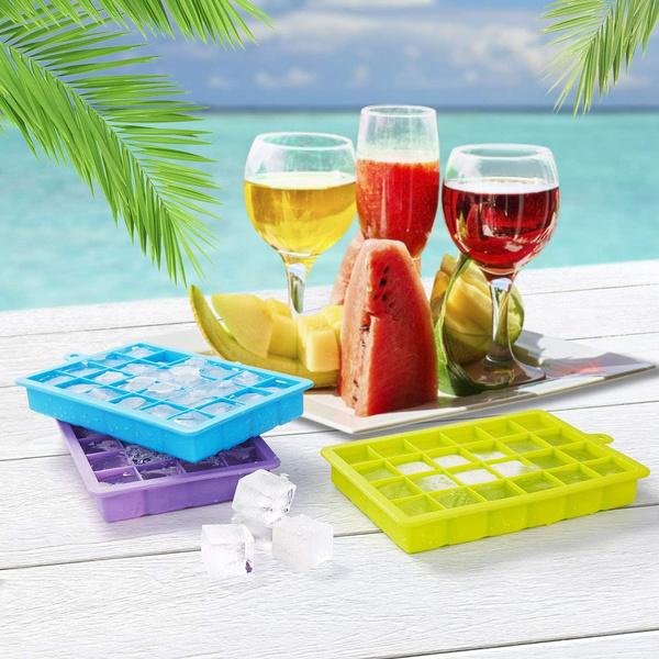 Silicone Ice Cube Trays 24 Cavity Per Ice Tray Multicolour - Happy Price - Image 5