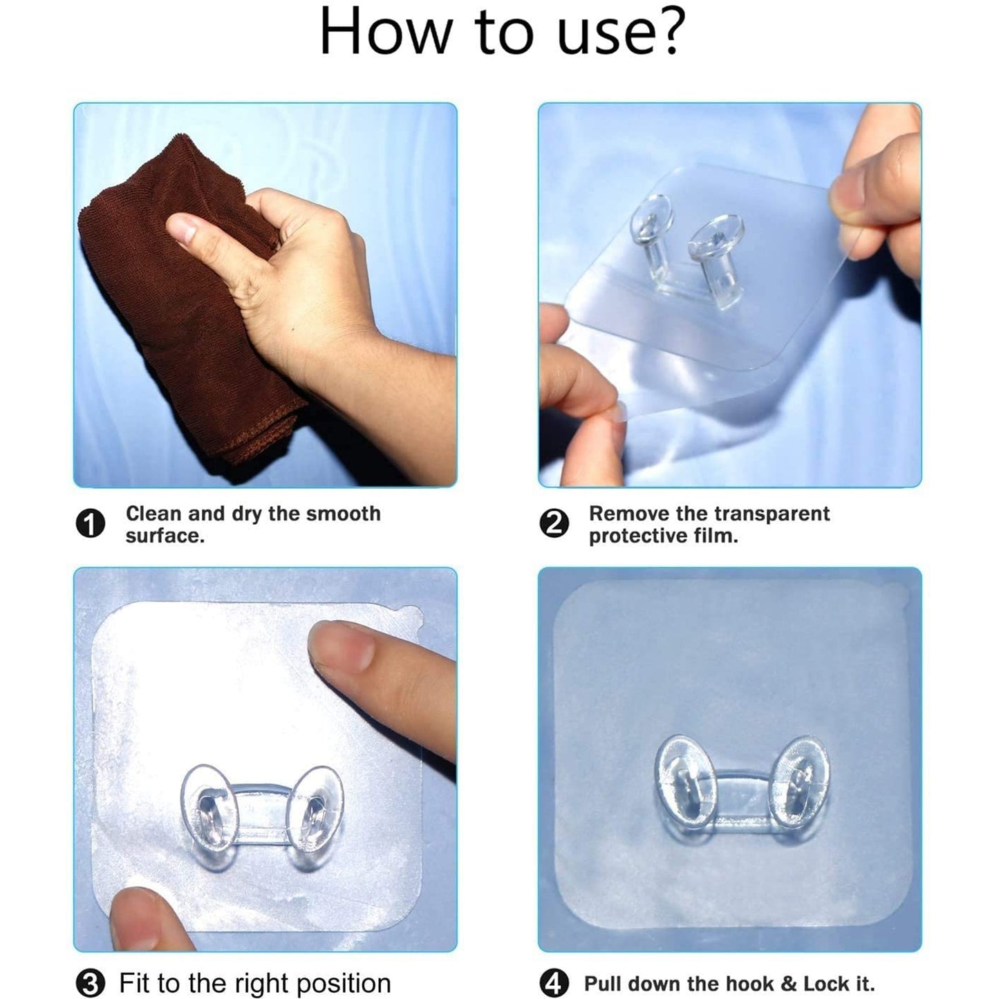 Transparent Self Adhesive Hook Seamless Drill Free Removable Wall Mounted Hanger As Toothbrush Holder Power Plug Socket Holder Waterproof And Oil Proof (1 Pc) - Happy Price - Image 3