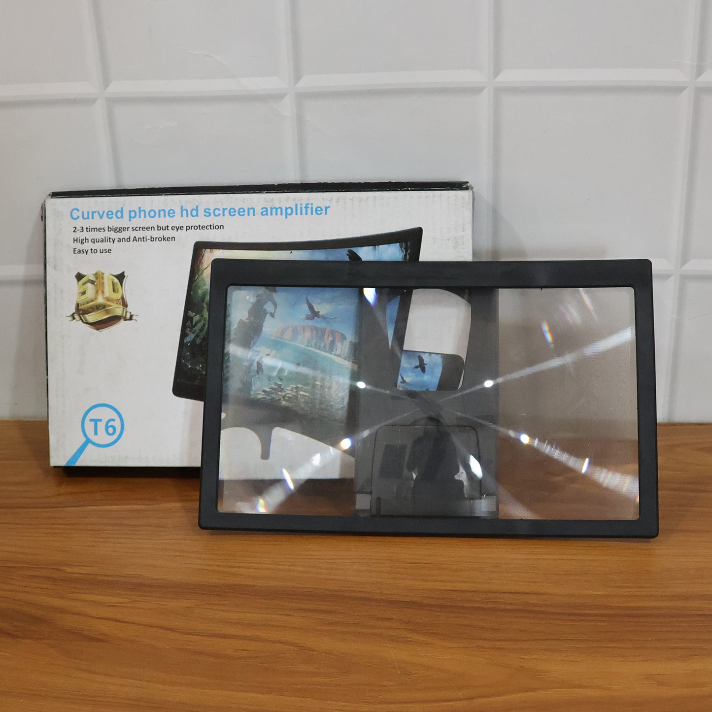 12 Inch Curved HD Mobile Screen Magnifier with Stand (1 Pc) - Happy Price - Image 7