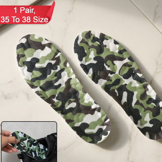 Camouflage Comfort Shoe Insoles Soft Cushion (1 Pair 35 To 38 Size)