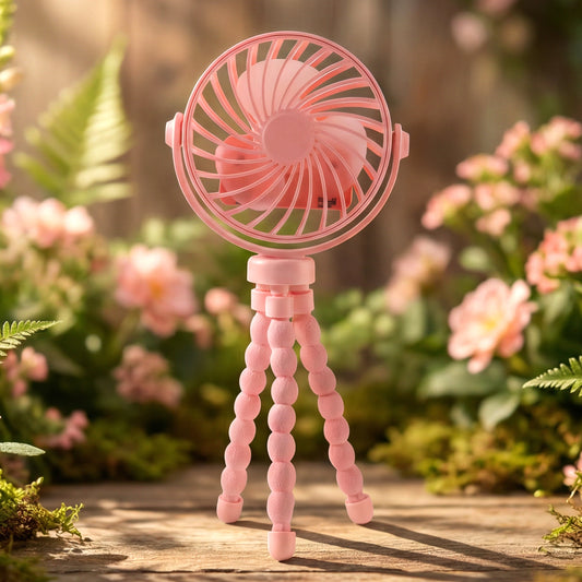 Portable Rechargeable Fan with Flexible Tripod Stand (1 Pc) - Happy Price - Image 1