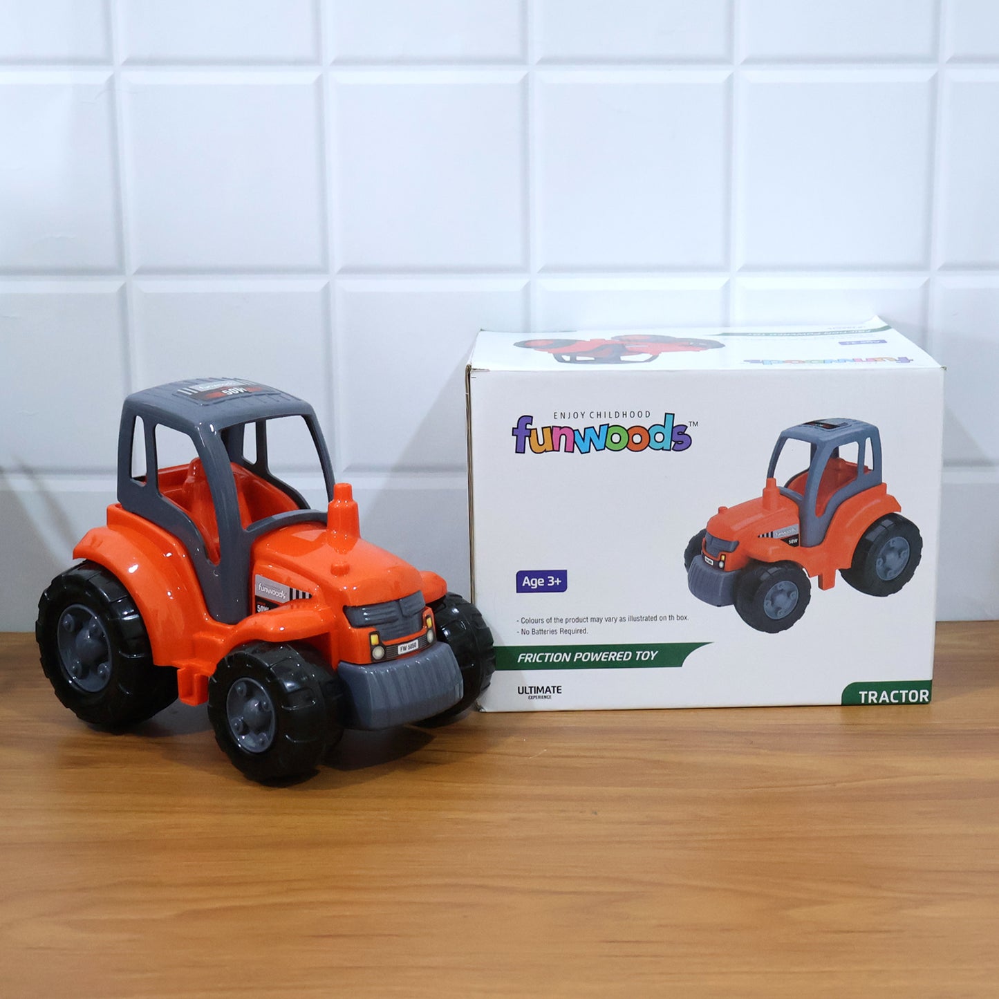 Friction Powered Tractor Toy for Kids - 1 Pc, Durable Plastic Farm Vehicle - Happy Price - Image 3