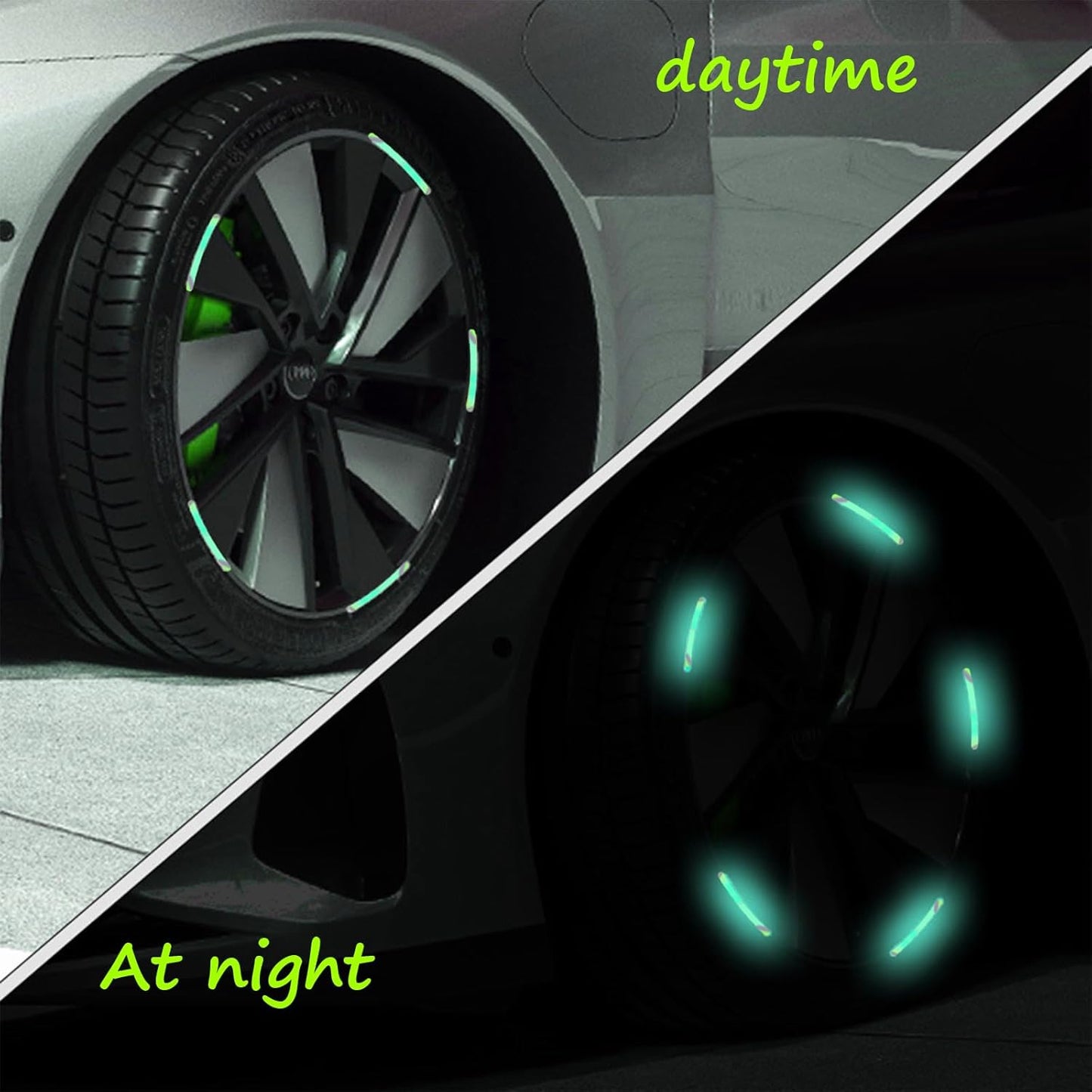 Car Wheel Hub Reflective Car Stickers Night Warning Stickers (20 Pcs Set Multicolored) - Happy Price - Image 3
