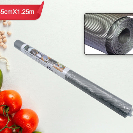 Multipurpose Anti-slip Bathroom Kitchen Cabinet Drawer Shelf Mat Liner Sheets Roll Fridge Mat Table Mat Anti-slip Super Strong Placement Mat For Fridge Bathroom Kitchen Drawer Shelf Liner (45cmx1.25m) - Happy Price - Image 1