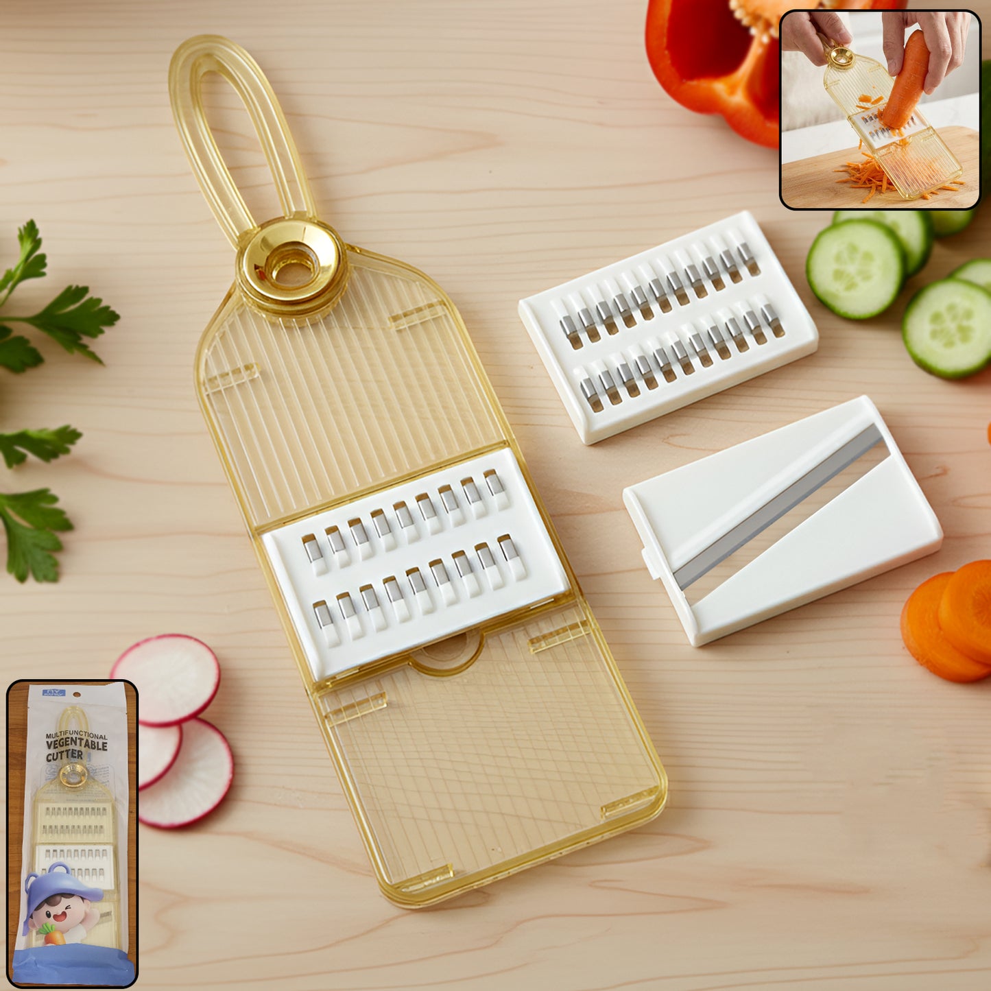 Versatile Vegetable Chopper Set with Multiple Blades for Kitchen Prep - Happy Price - Image 2