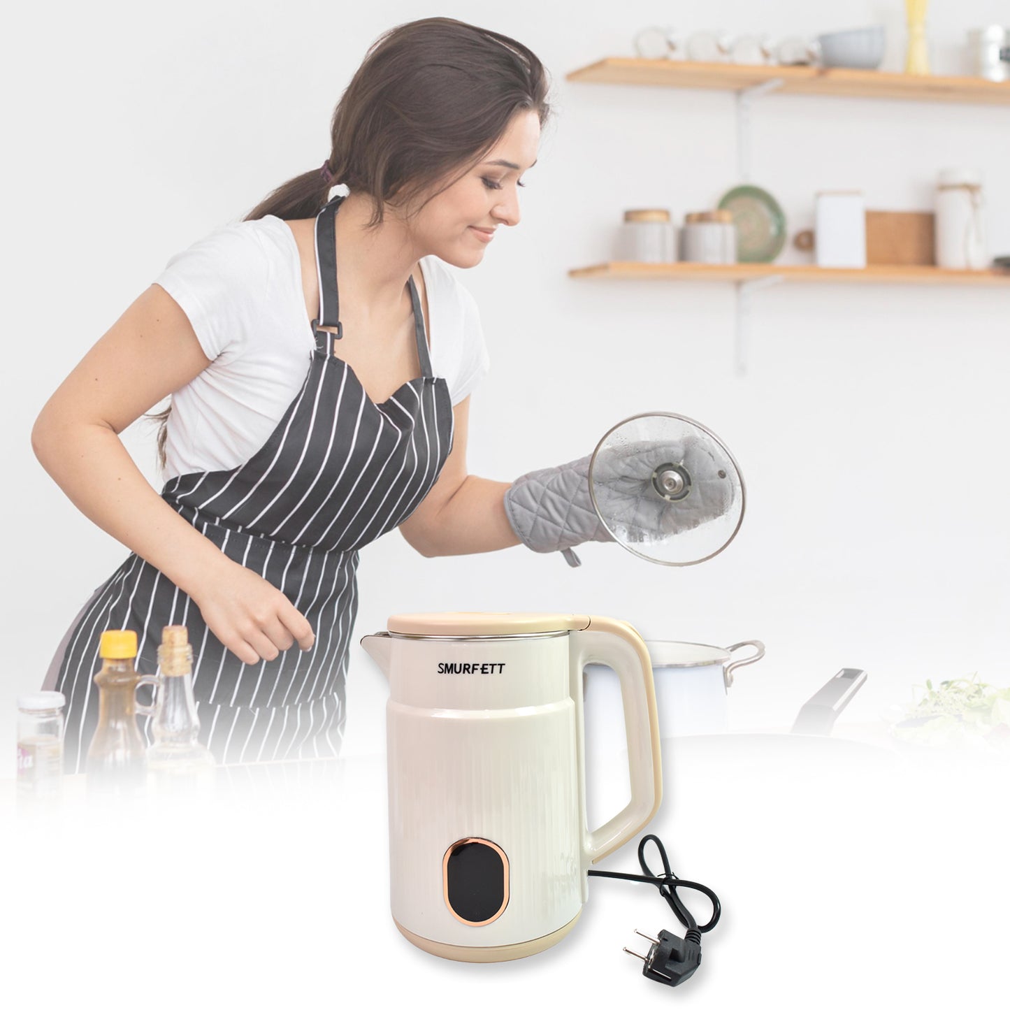 Double Wall Stainless Steel Electric Cordless Tea Kettle (1500w  2.3 Ltr.) - Happy Price - Image 5
