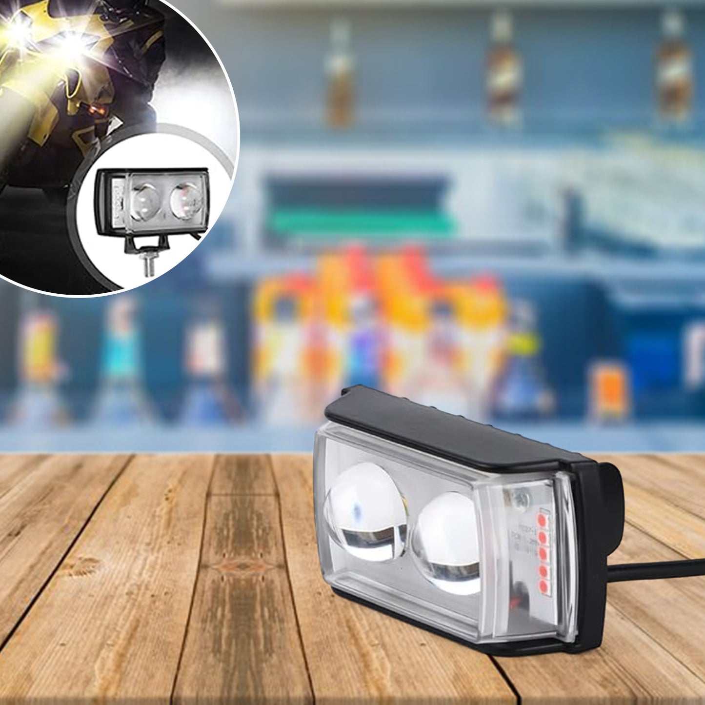 6 Mode Led Spotlight Universal Ultra Mini Double Lens Fog Light (1 Pc) - Happy Price - Image 3