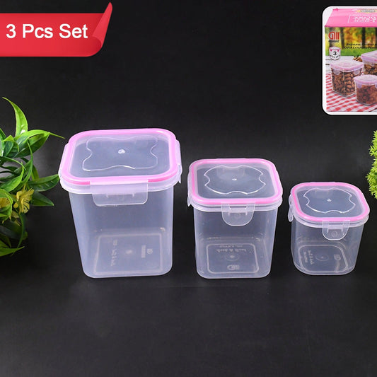 Kitchen Storage Container Set - 3 Pcs (250ml, 500ml, 1000ml) Airtight Food Grade Plastic - Happy Price - Image 1