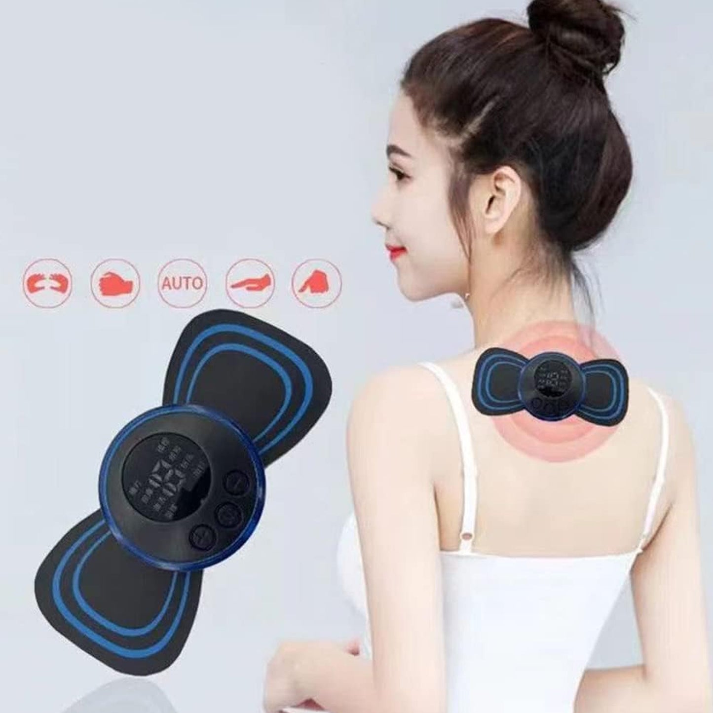 Portable Usb Neck Massager Electric Neck Massager Automatic Massage Enhancer Mini Cervical Massager Ems Lymphatic Drainage Massage With Cable - Happy Price - Image 6