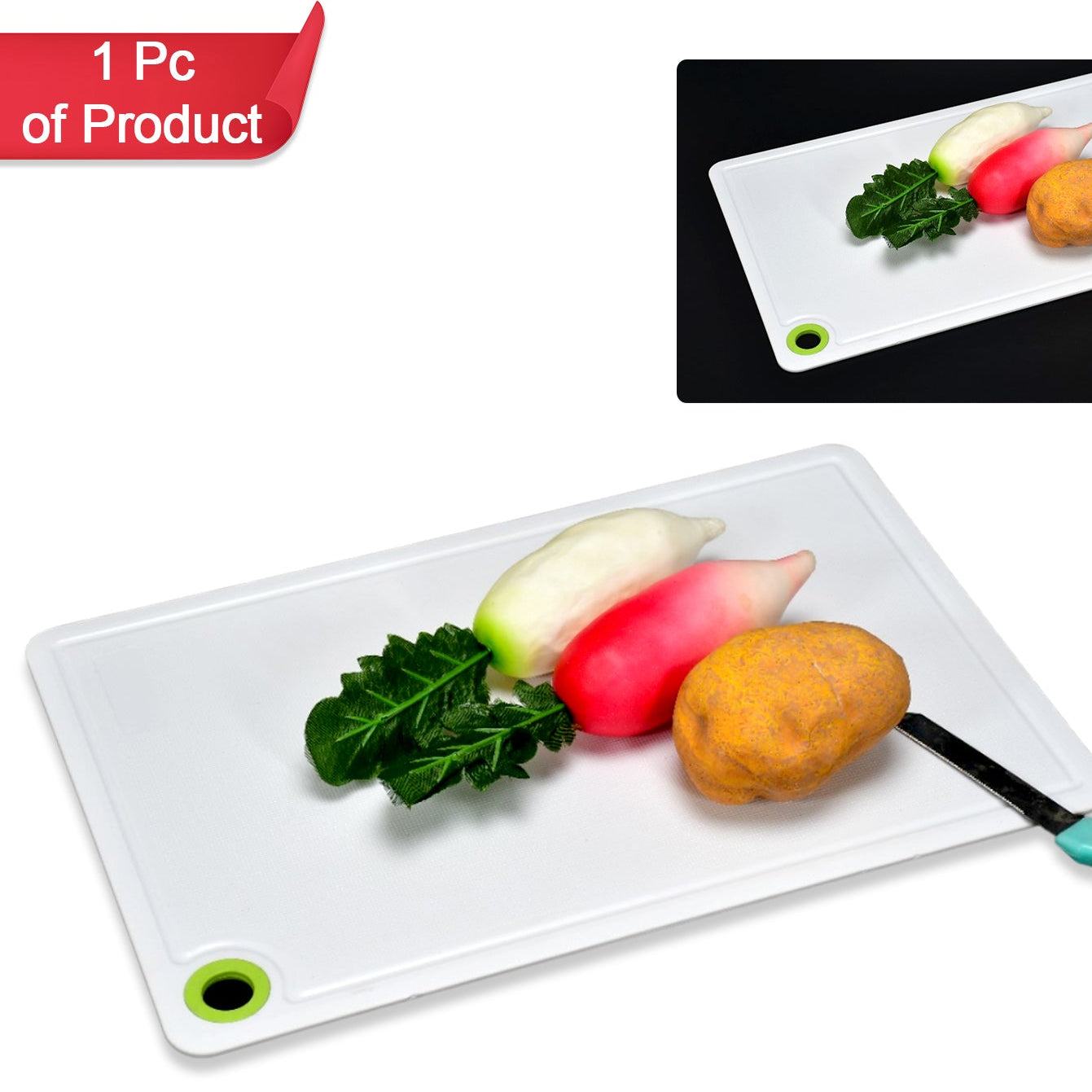 Plastic Kitchen Cutting Board for Fruits & Vegetables - Happy Price - Image 1