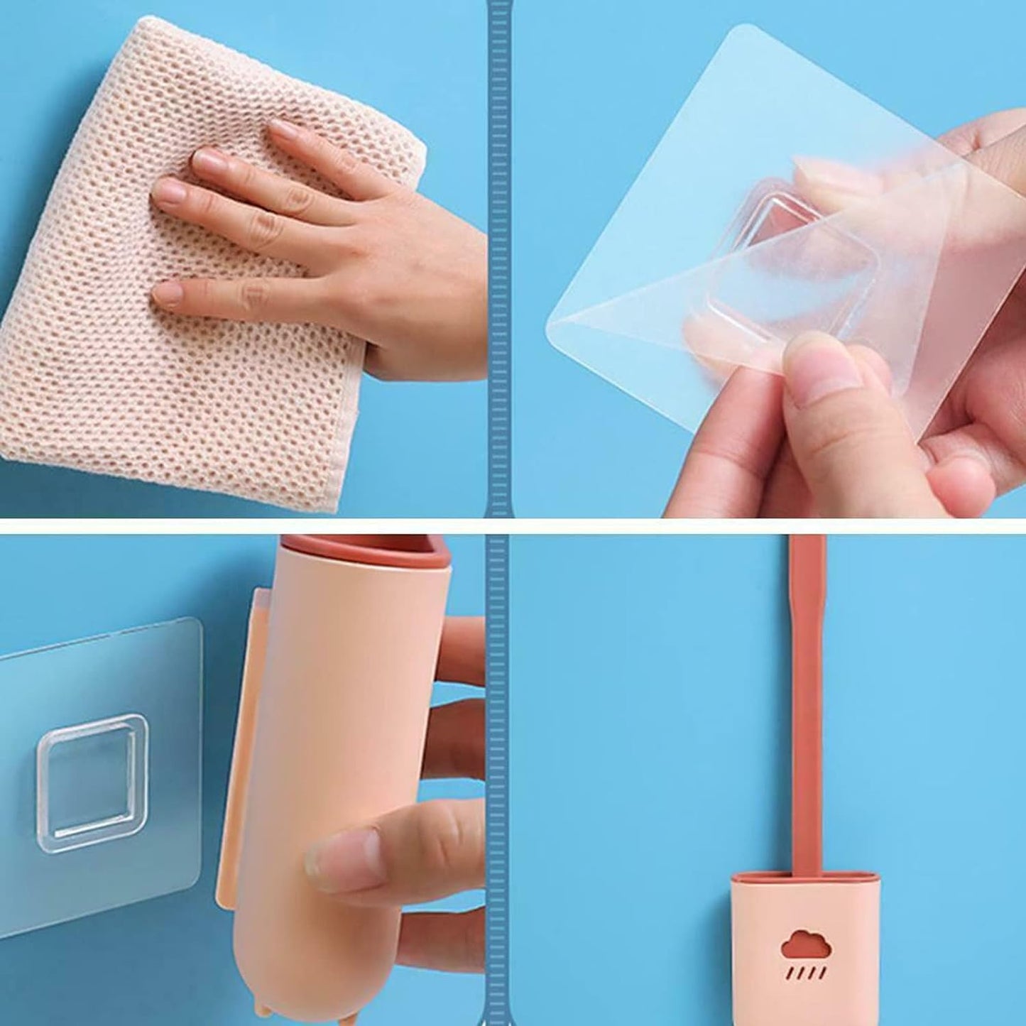 Silicone Toilet Brush Flexible Soft Bristle Brush With Quick Dry Holder Cleaning Brush For Toilet Accessories ( Without Sticker  Box ) - Happy Price - Image 5