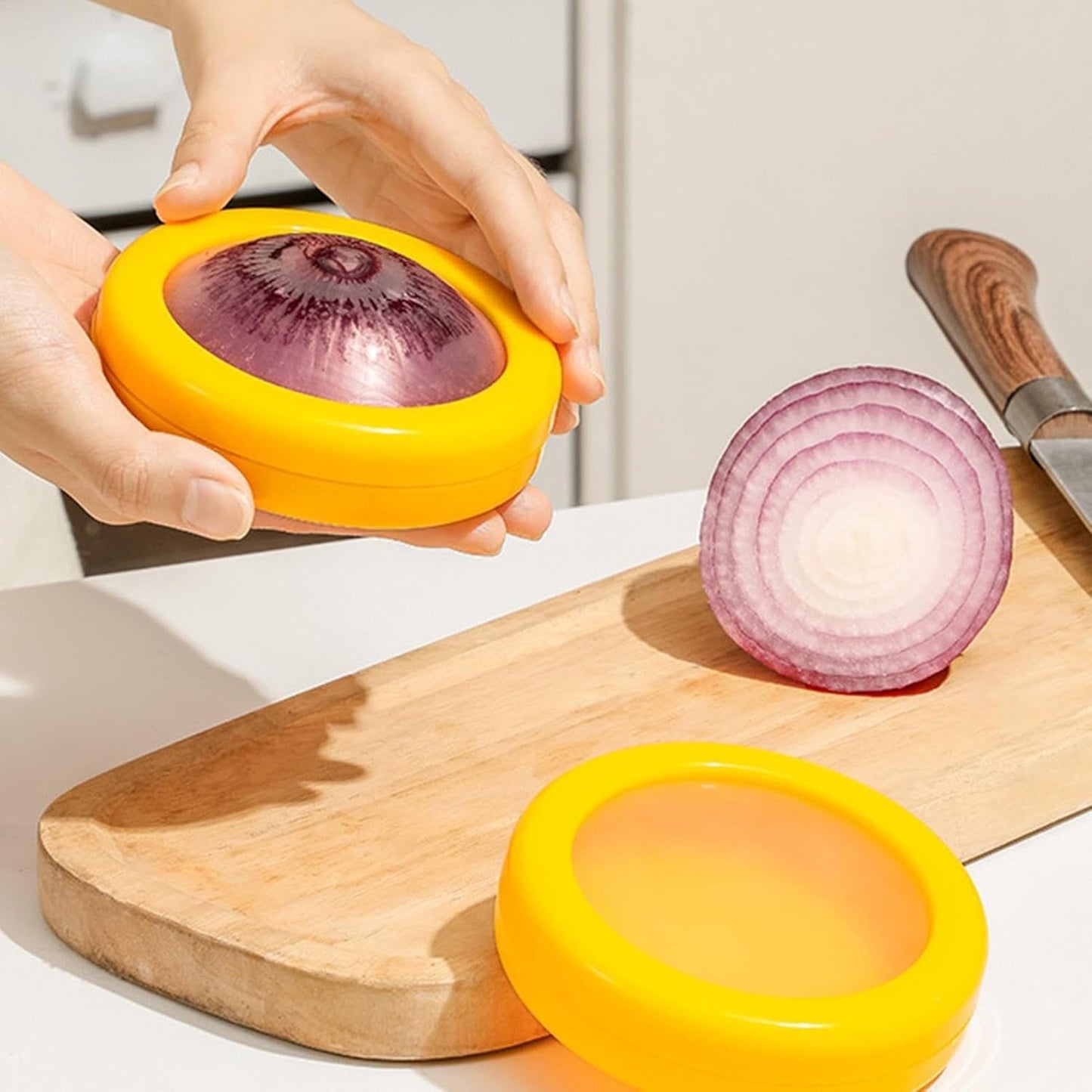 Vegetable Container Premium Fruits Saver Keeper (1 Pc  Yellow) - Happy Price - Image 1