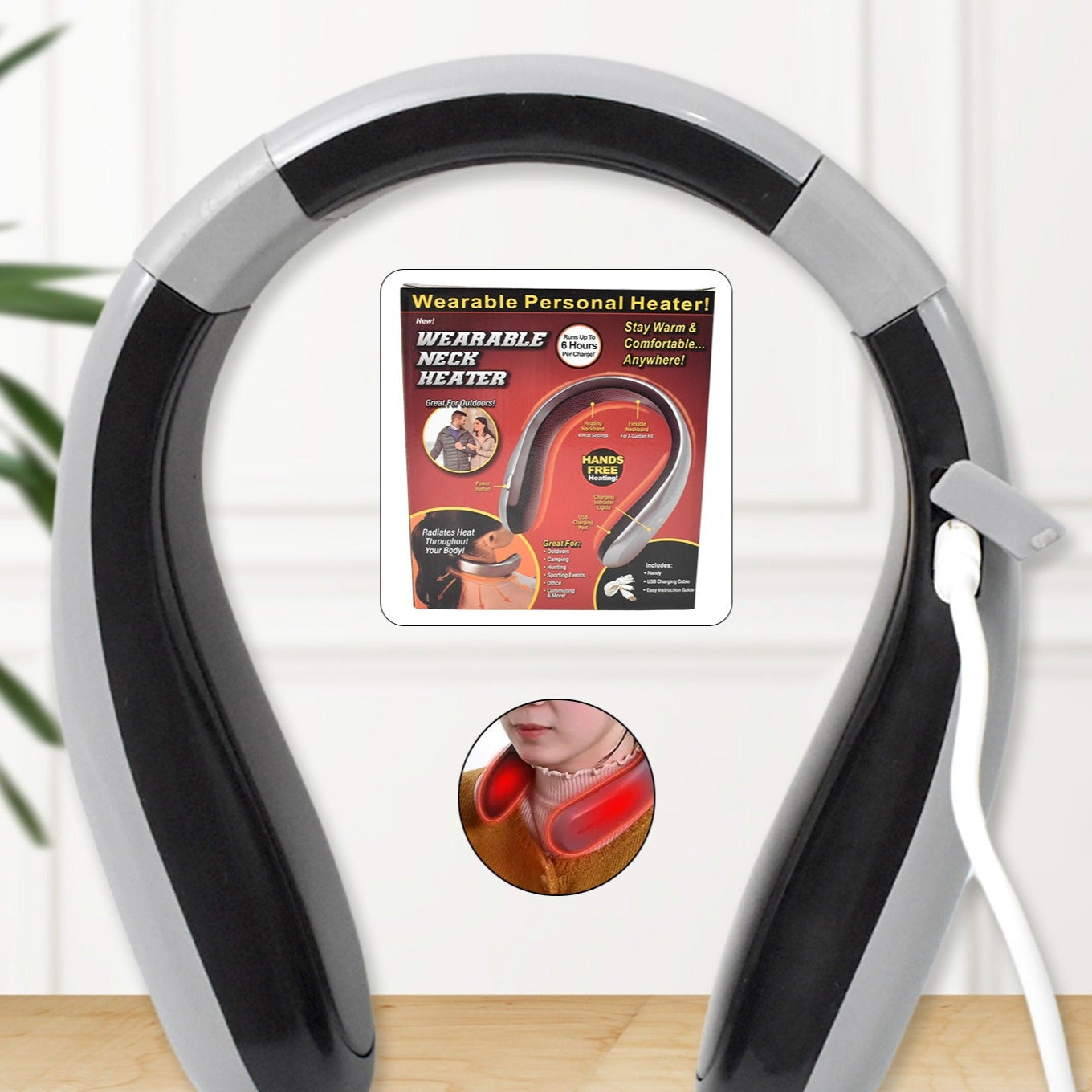 Usb Type C Rechargeable - Wearable Neck Heater  (1 Pc) - Happy Price - Image 1