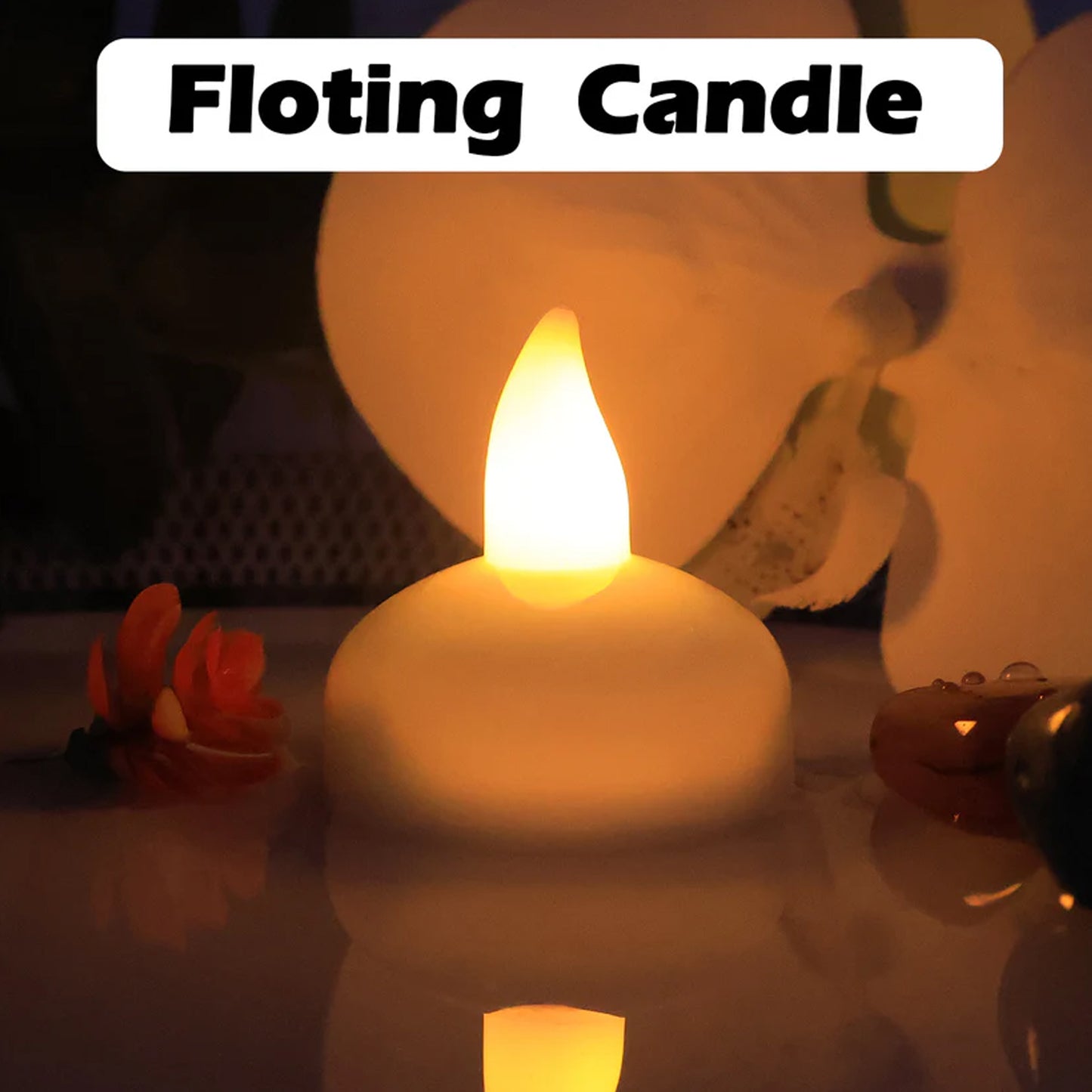 8 Pcs Round LED Flameless Tealight Candles - Warm White Flickering Glow - Happy Price - Image 4