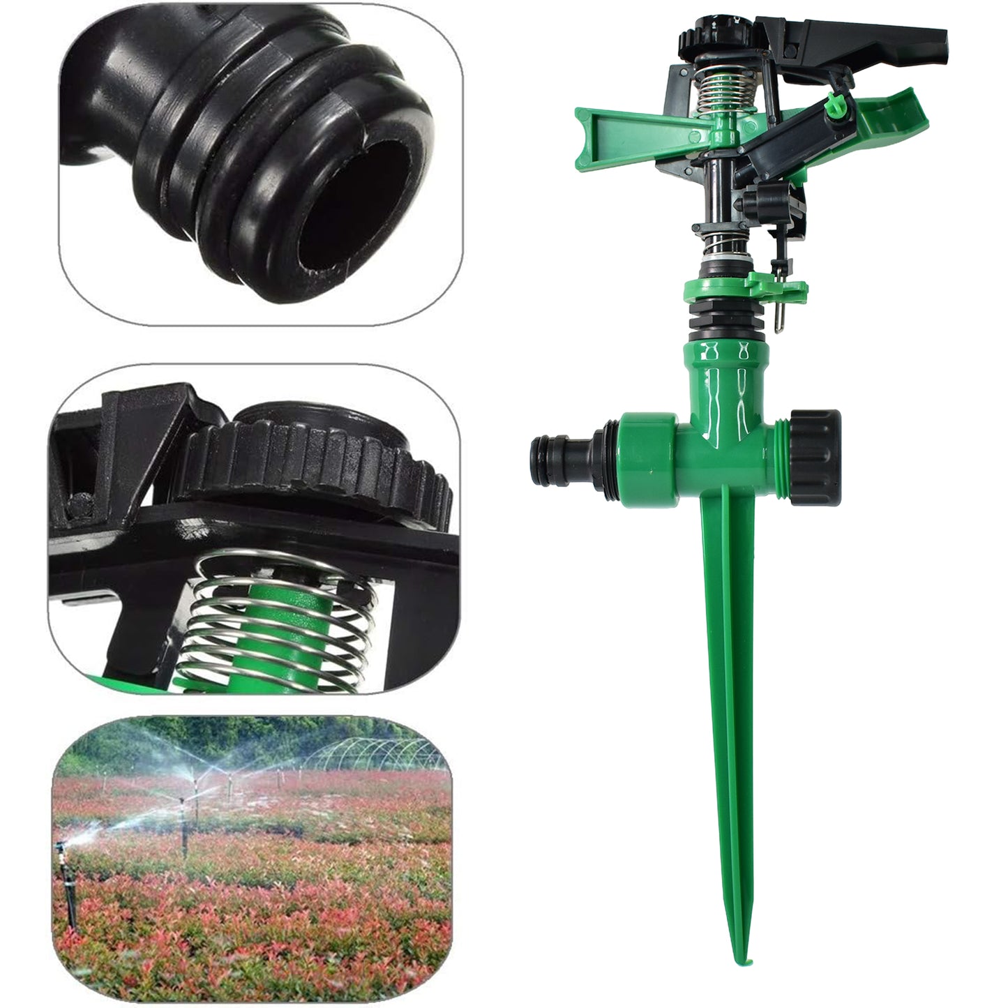 360-degree Rotating Garden Impact Sprinkler (1 Pc) - Happy Price - Image 2